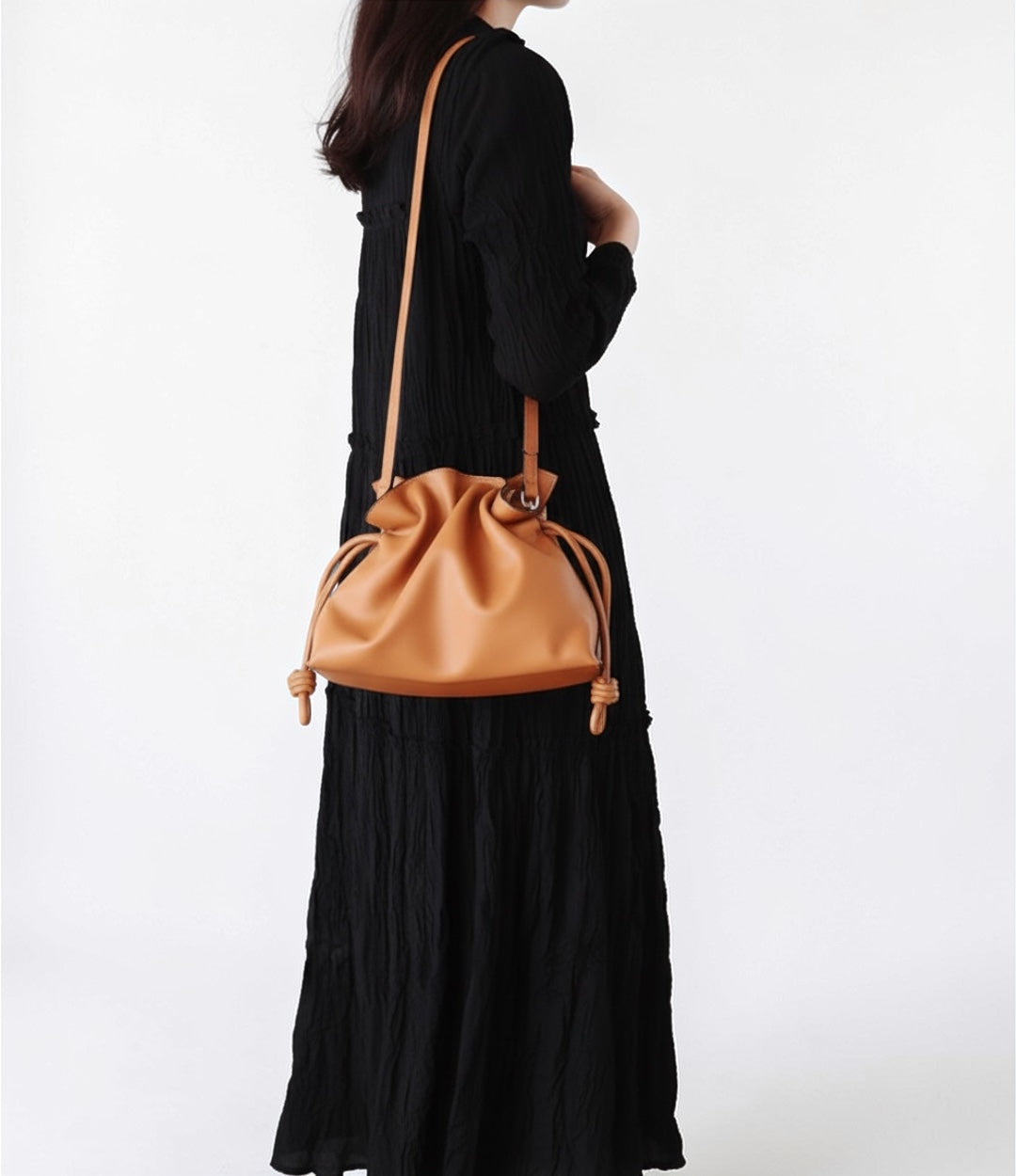 250 牛革巾着NATバッグ/ M