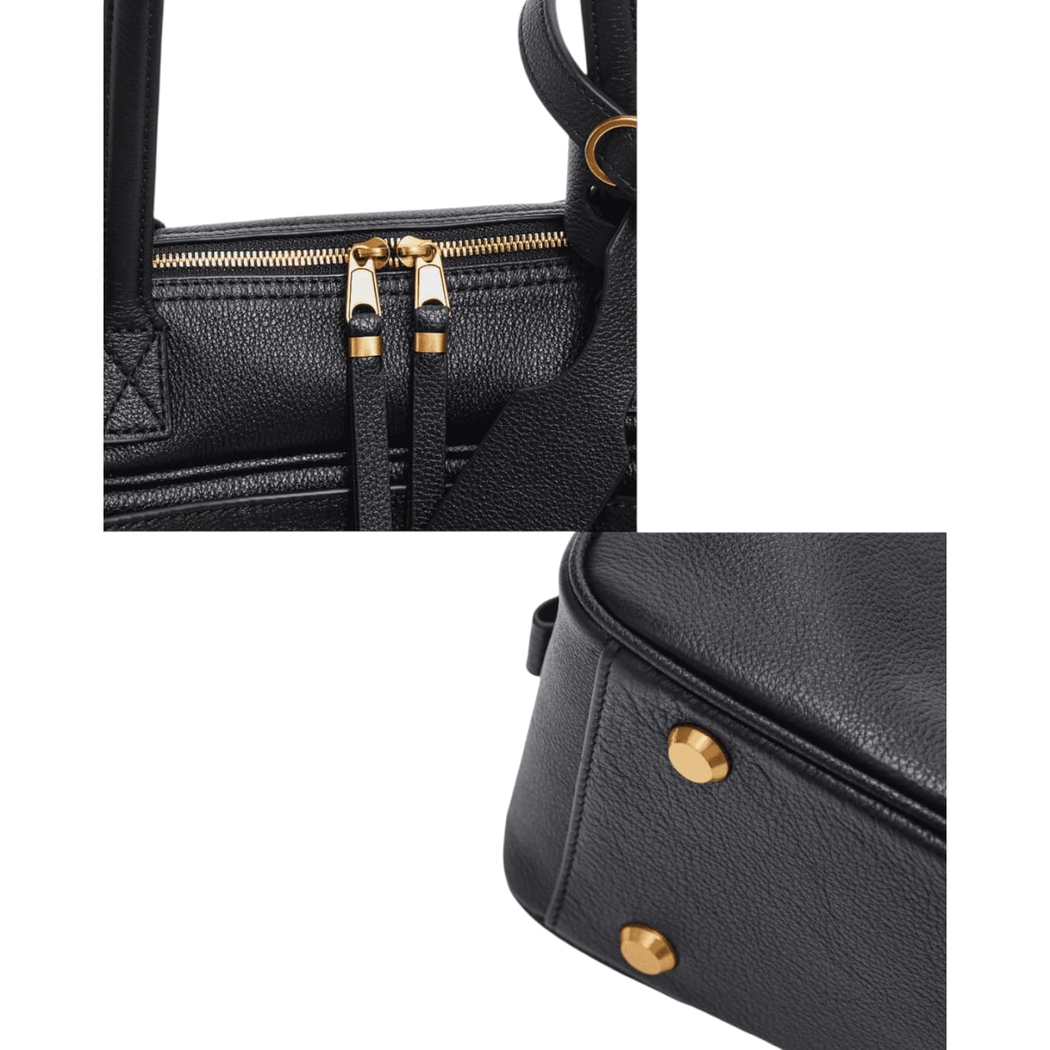 456 本革LHボストンバッグ ブラック|広めマチで収納力抜群