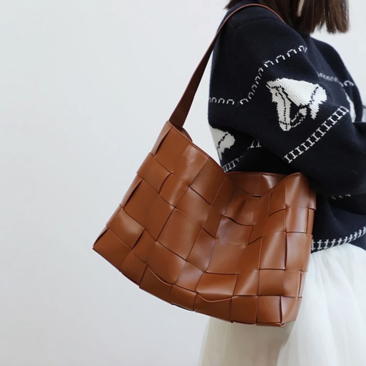 499 牛革ICラージバッグ