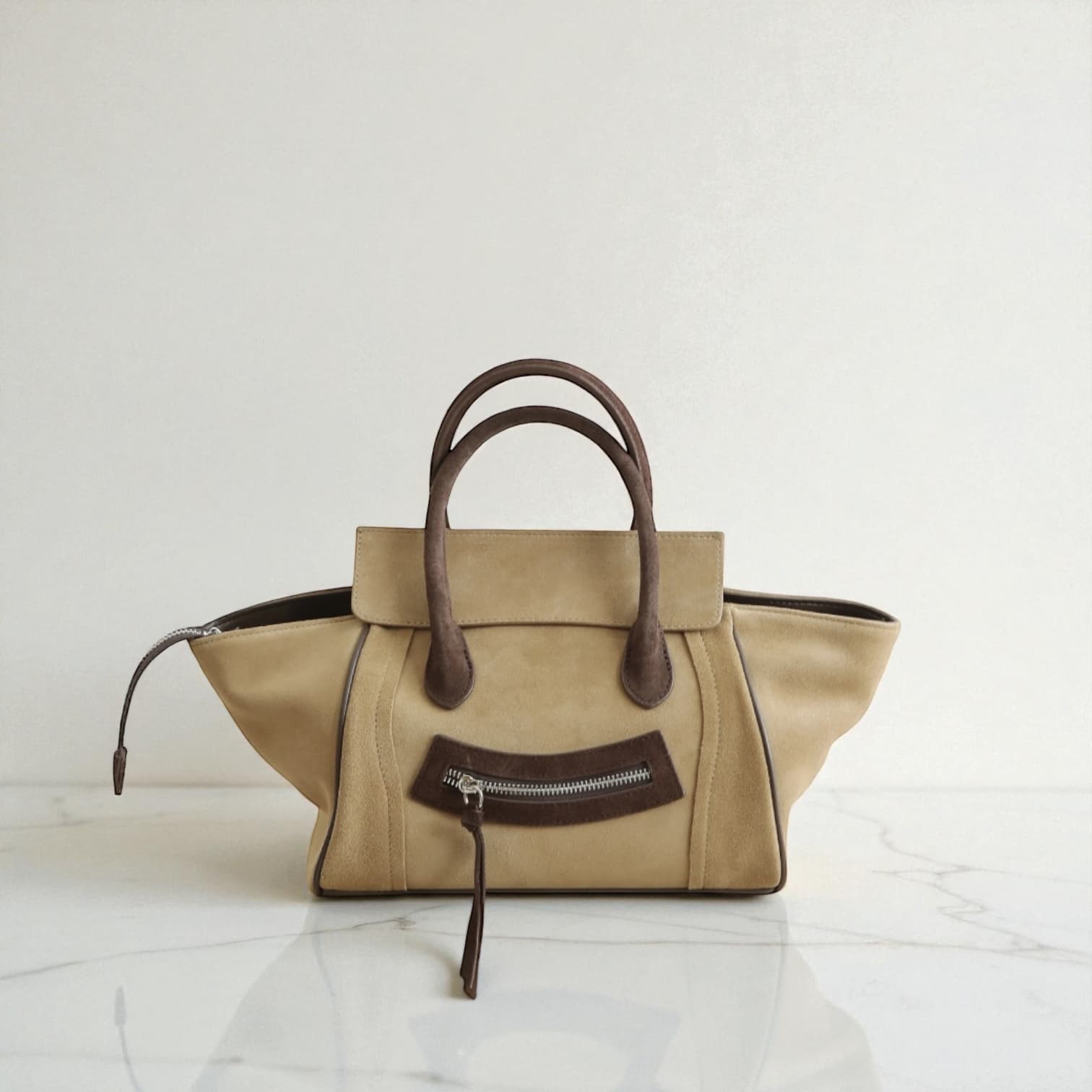 521 本革スウェードRGバッグ S/ベージュ 軽量×上品スウェード ルビリア