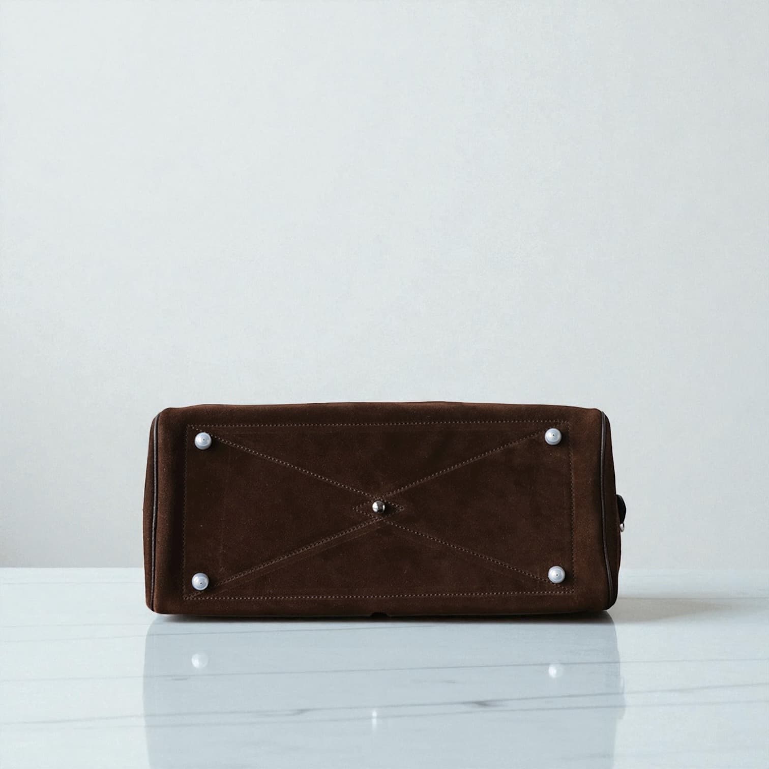 527 本革スウェードLHボストンバッグ ブラウン 南京錠付き A4対応 通勤用 小旅行バッグ ルビリア