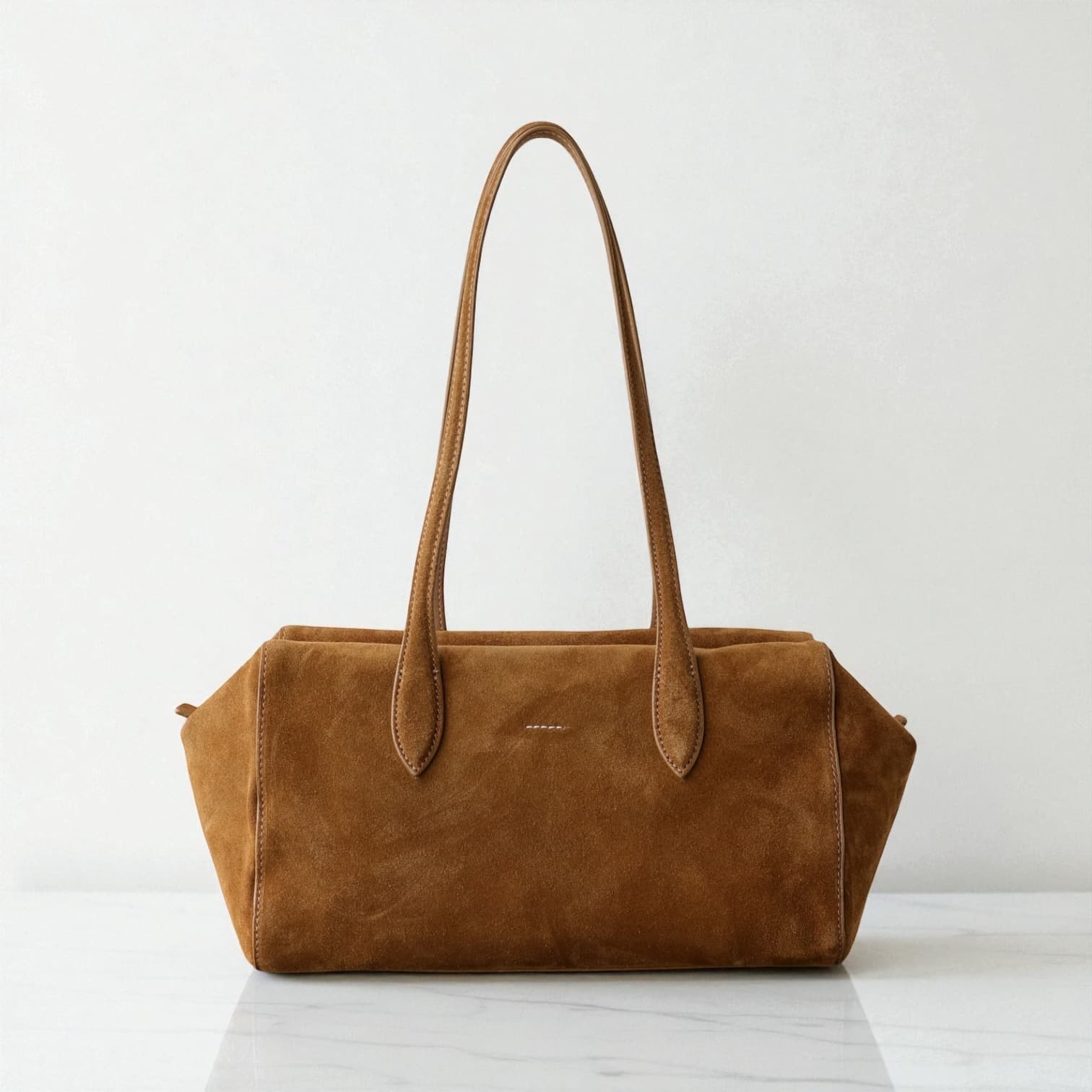 528 牛革スウェードソフトボストンバッグ