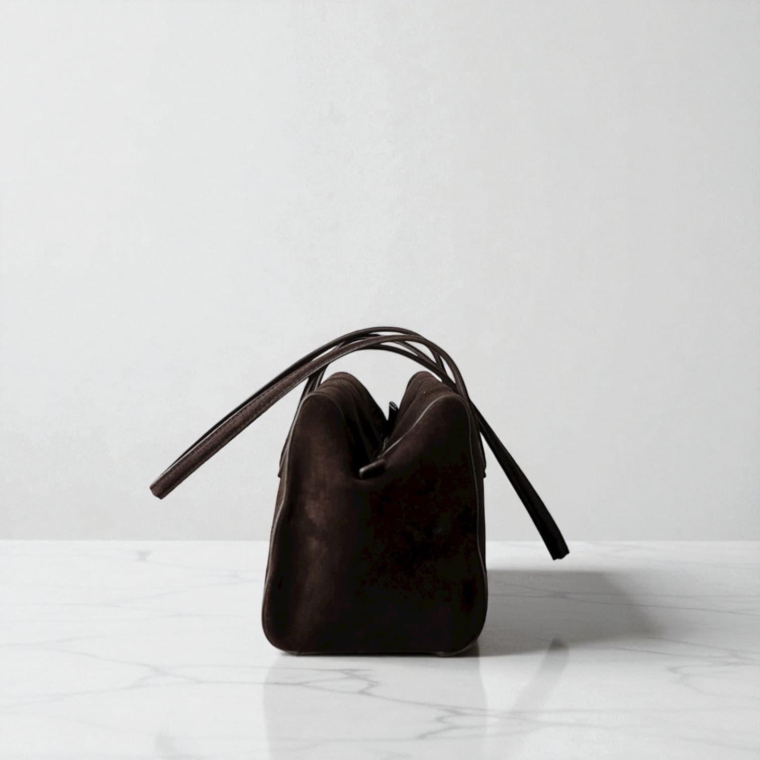 528 牛革スウェードソフトボストンバッグ