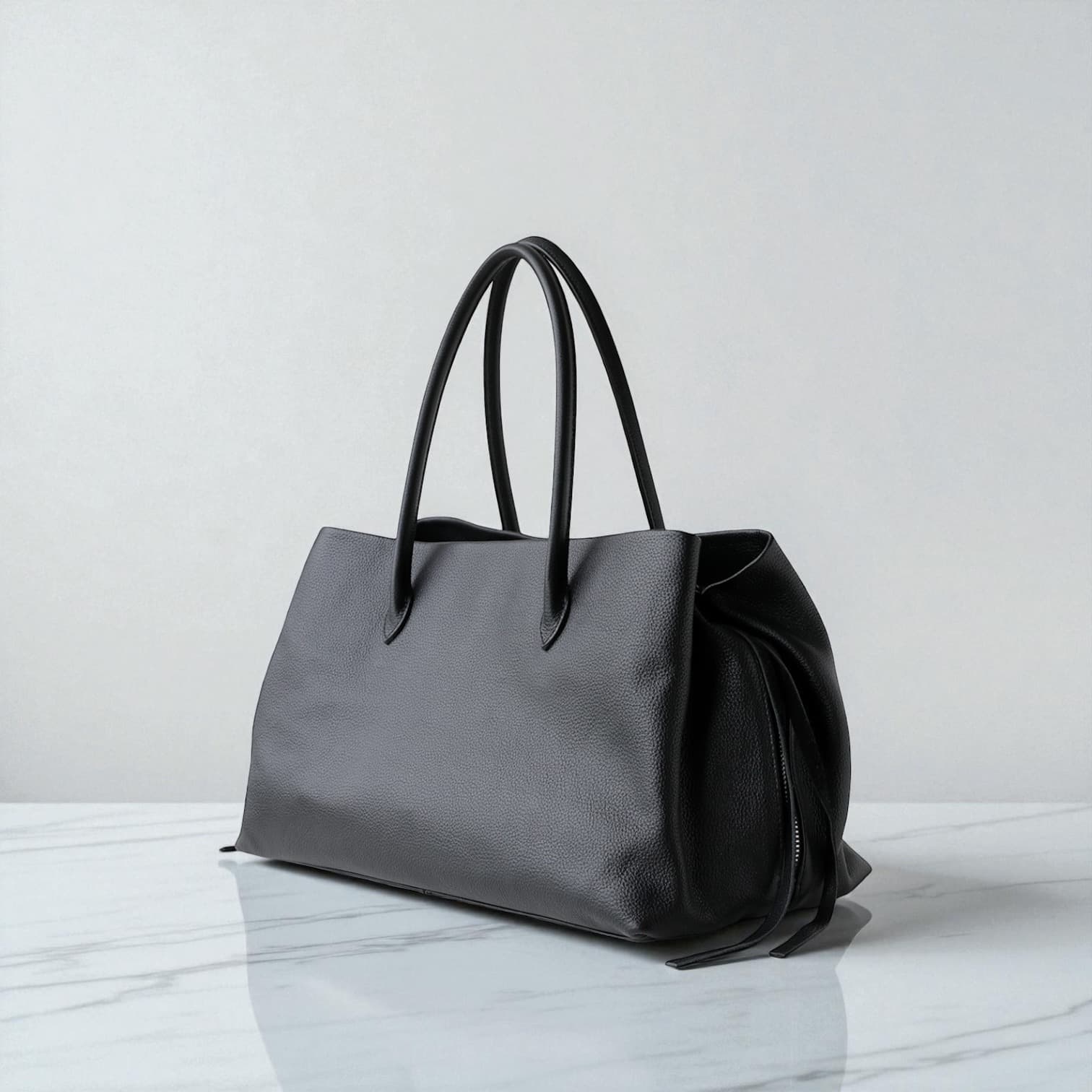 531 本革BLNトートバッグ ブラック|A4対応大容量トート ルビリア