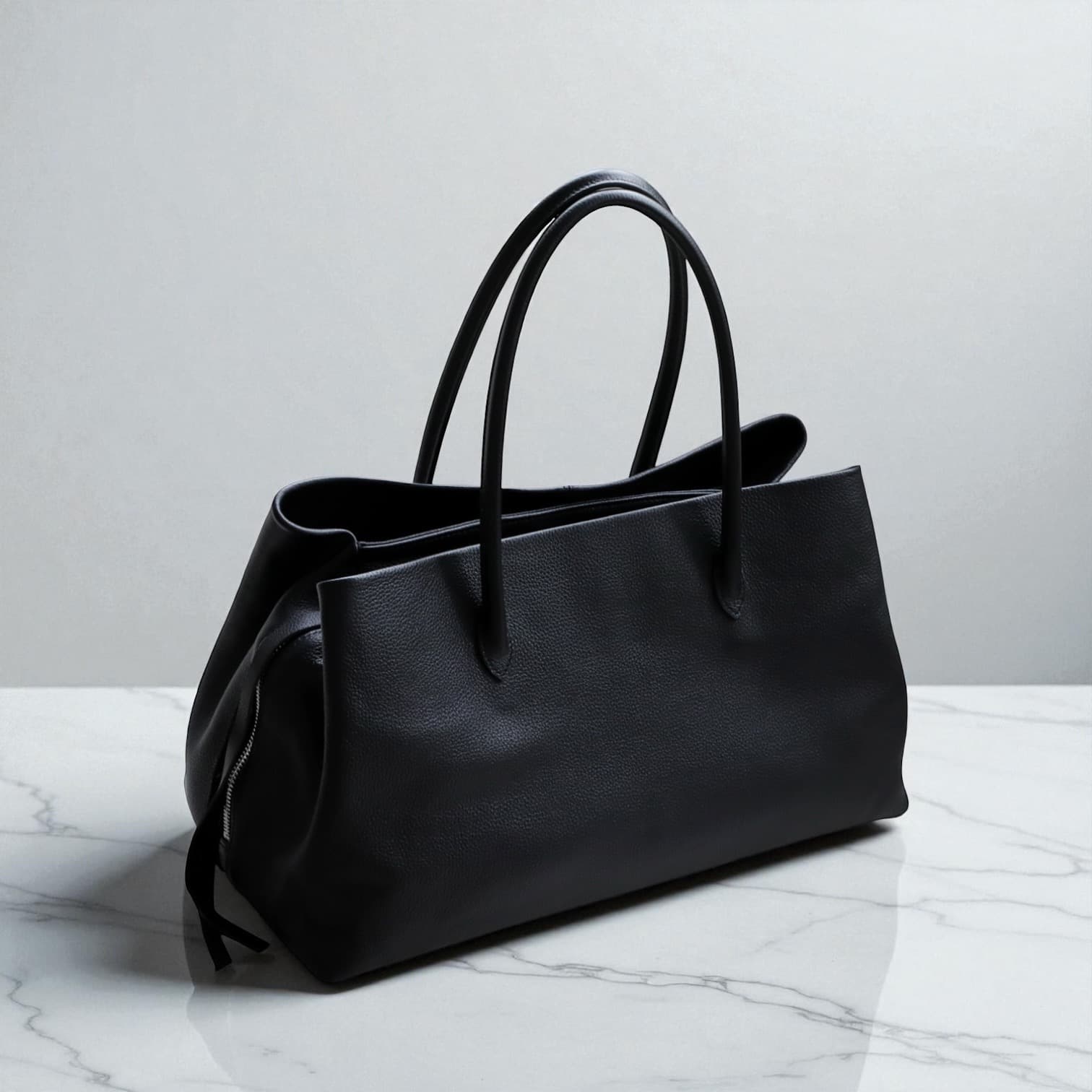 531 本革BLNトートバッグ ブラック|A4対応大容量トート ルビリア