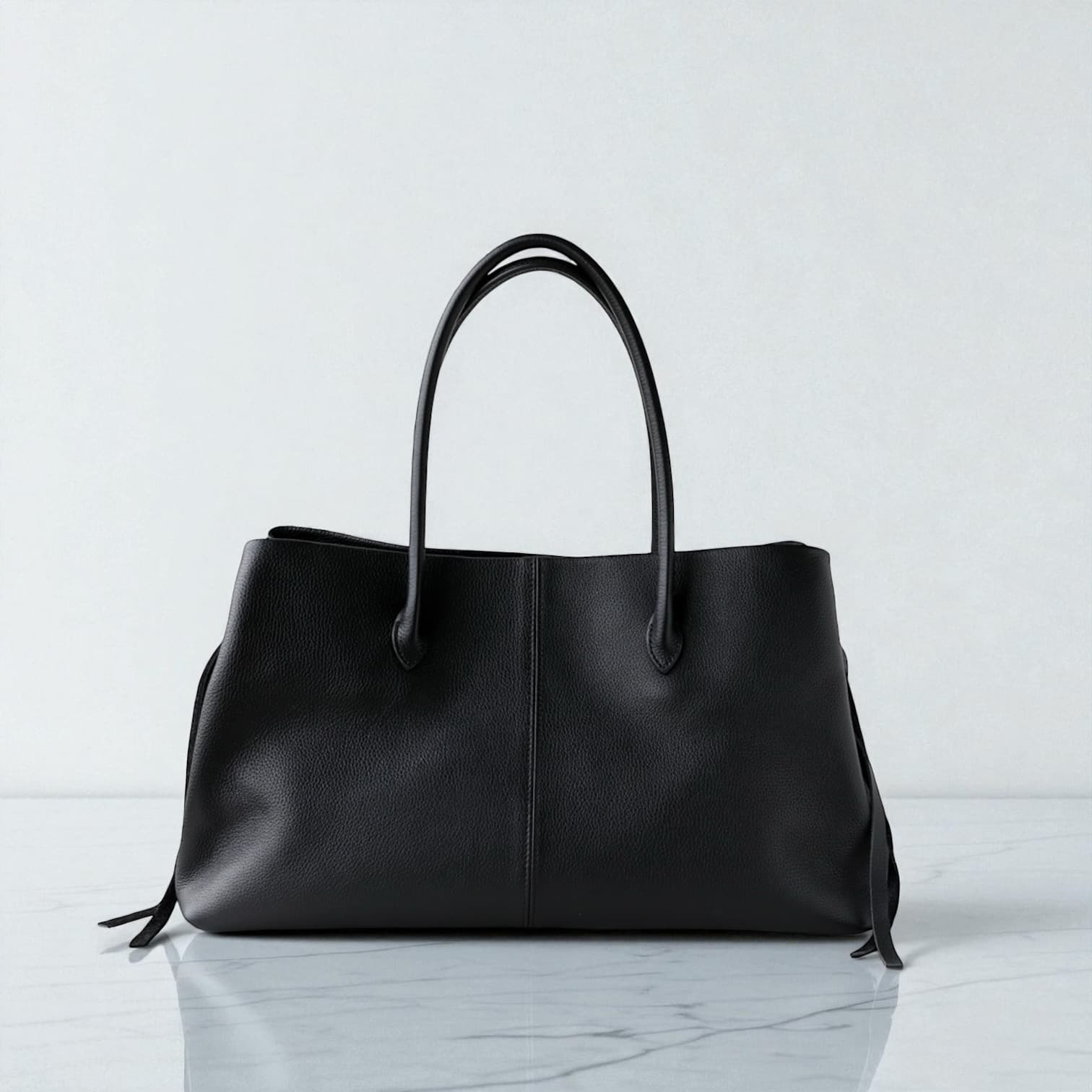 531 本革BLNトートバッグ ブラック|A4対応大容量トート ルビリア