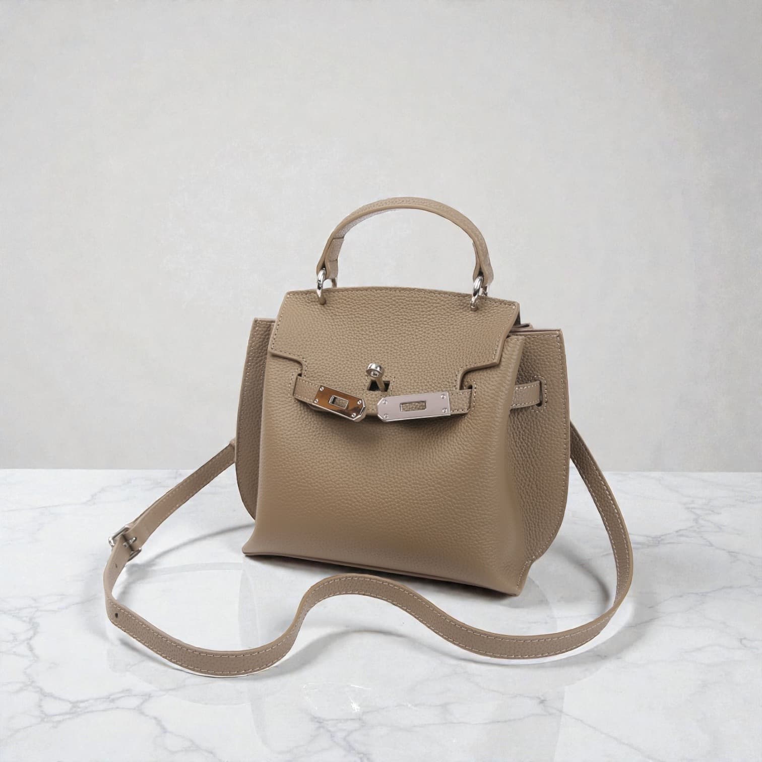 441 牛革フラップベルトバッグ/S