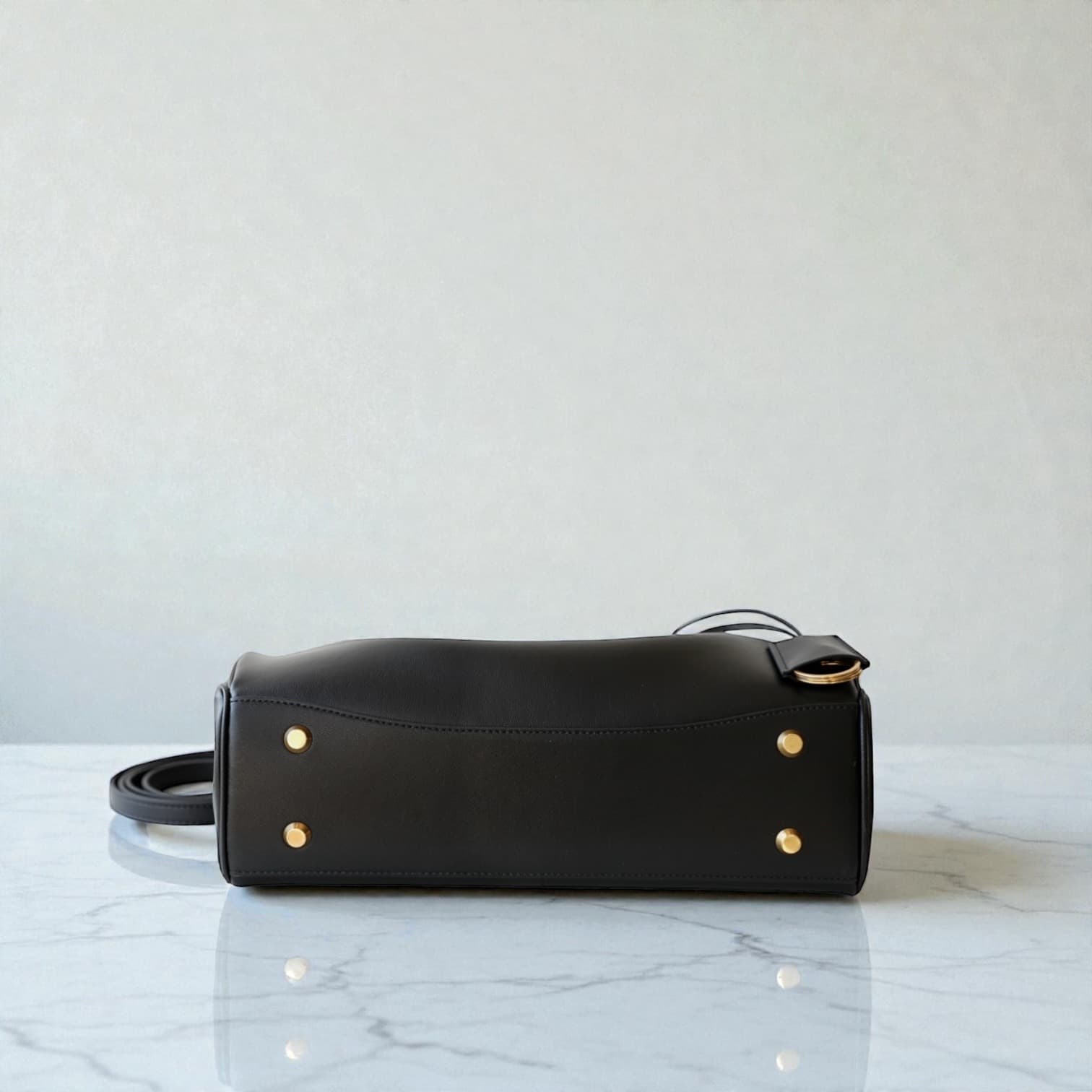 545 本革OHフラップバッグ / BLACK A4対応 2WAY 大人上品通勤バッグ ルビリア