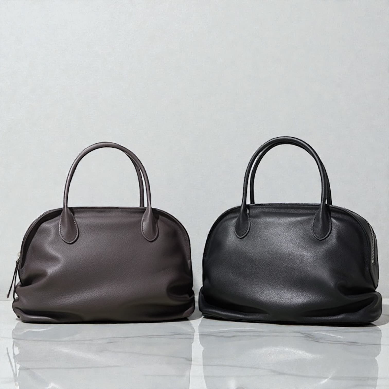 466 本革RZナチュラルバッグ ブラック ブラウン A4対応 通勤バッグ ルビリア