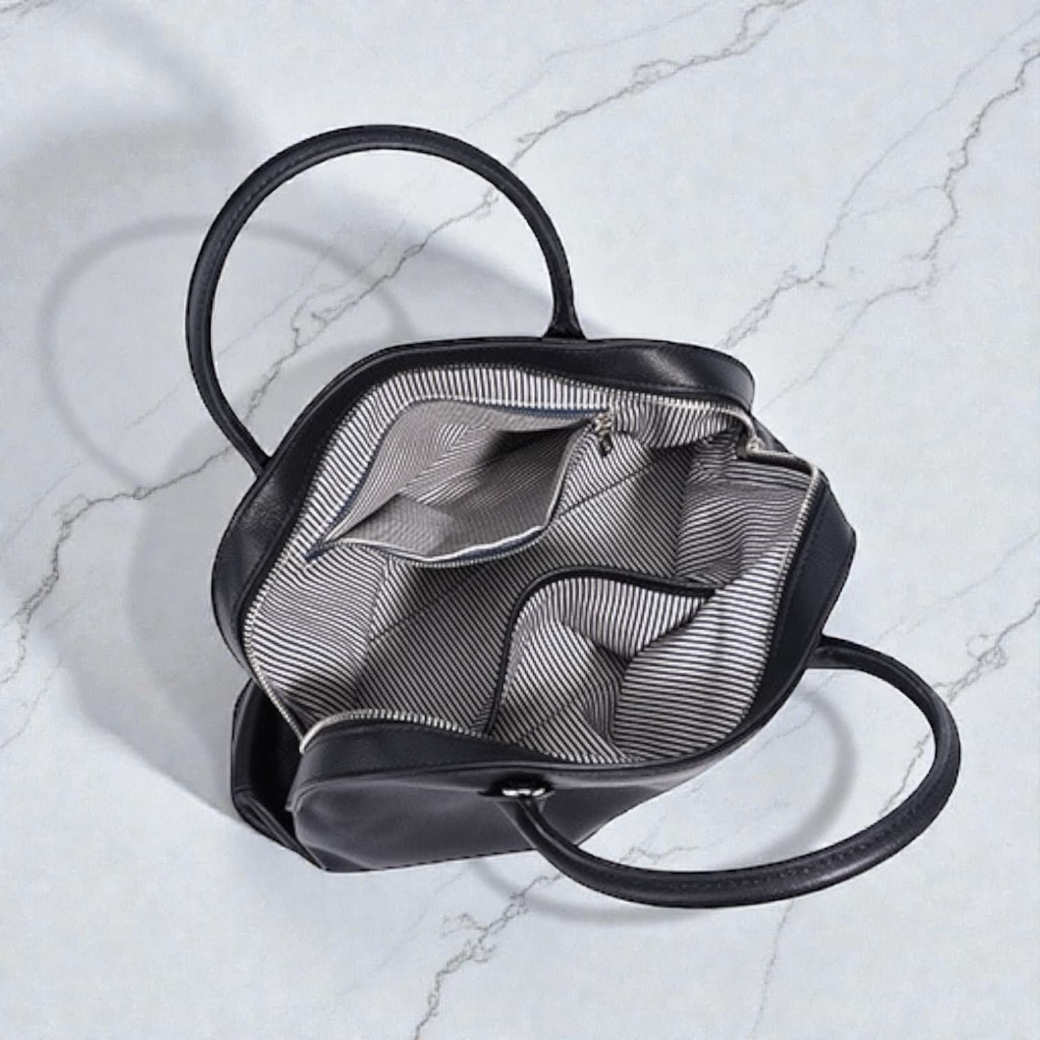 466 本革RZナチュラルバッグ ブラック A4対応 通勤バッグ ルビリア