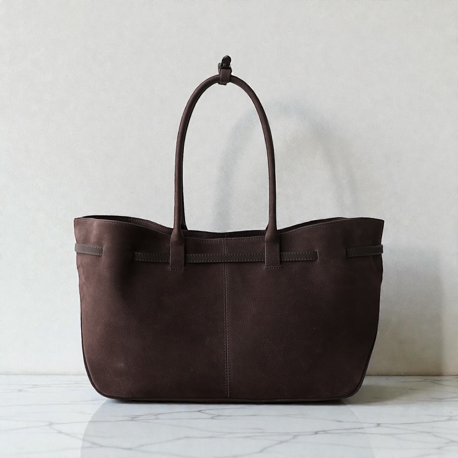 538 鹿革RBバッグ MOCHA|A4収納・軽量0.5kg・上質ディアレザー ルビリア