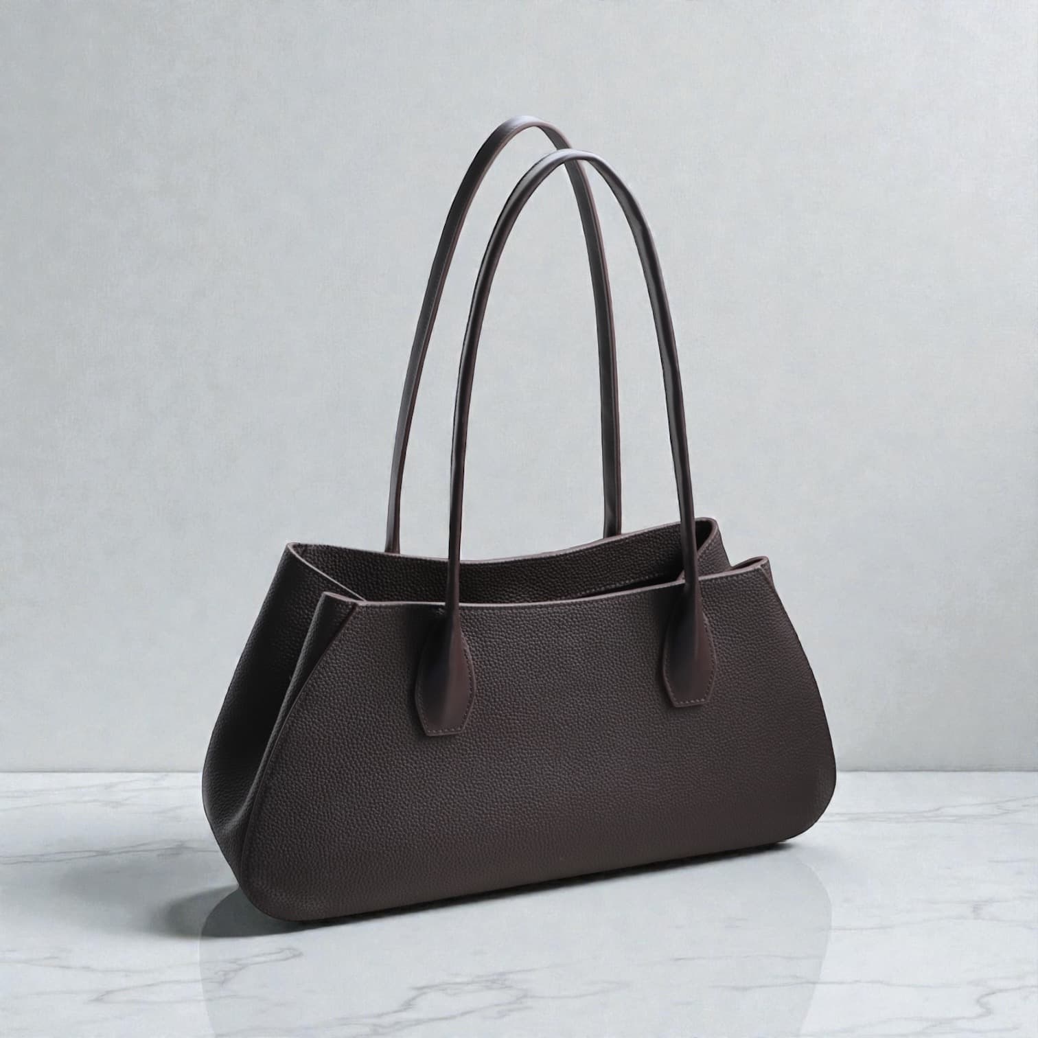 546 本革LHセレモニーバッグ ブラウン|卒入学・冠婚葬祭などフォーマルなシーンに上品対応 ルビリア