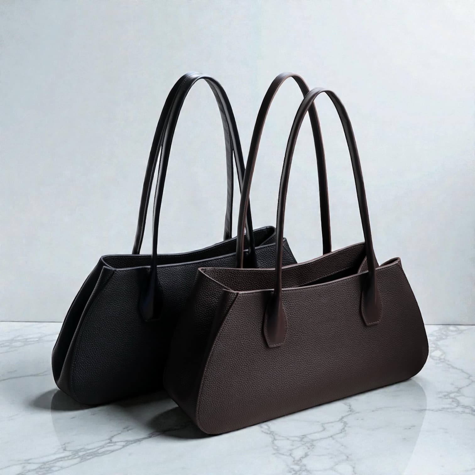 546 本革LHセレモニーバッグ ブラウン・ブラック|卒入学・冠婚葬祭などフォーマルなシーンに上品対応 ルビリア