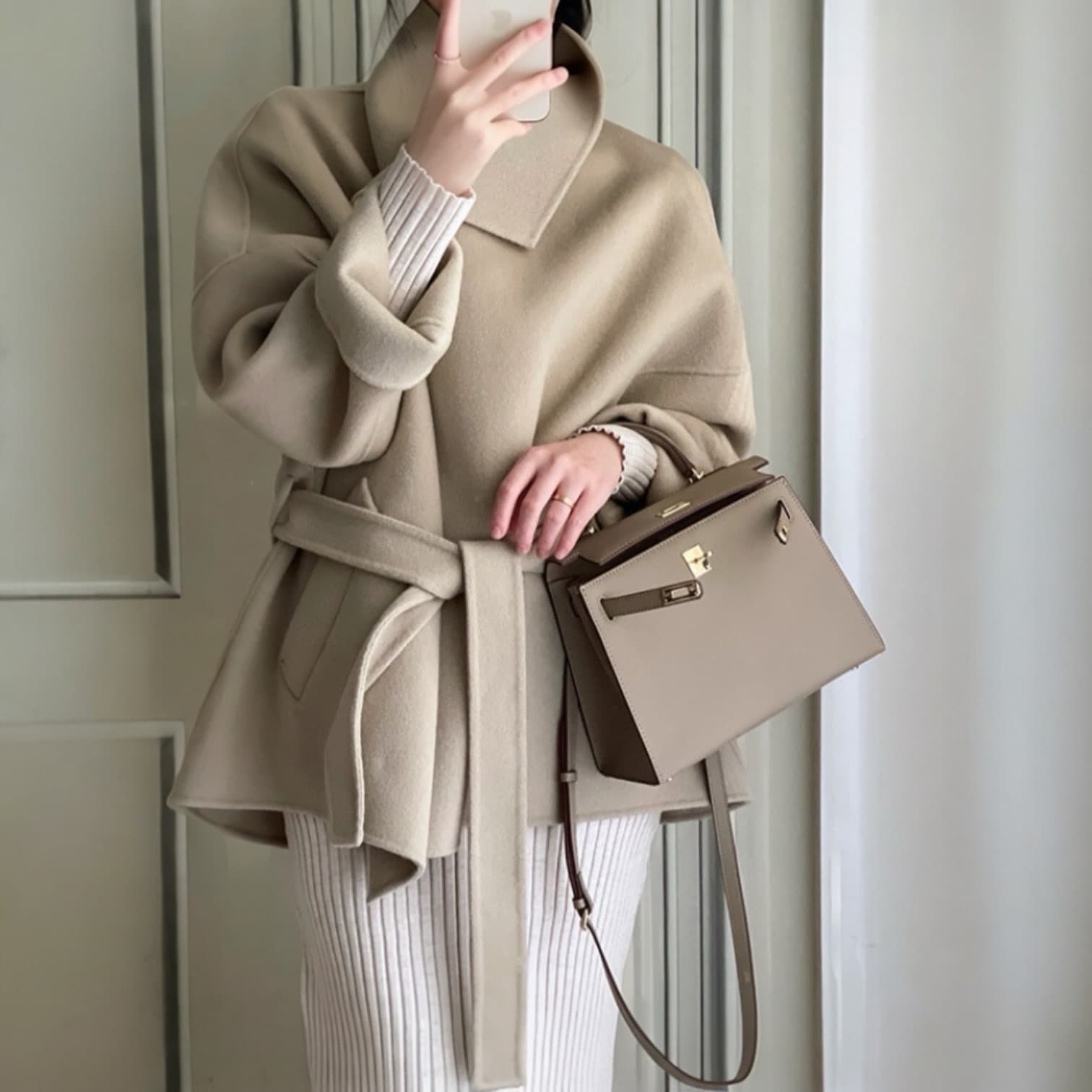 562本革FBフラップバッグ D.GRAY|軽量0.5kgの上品セレモニーバッグ 卒園式・卒業式・入園式・入学式にもぴったり ルビリア