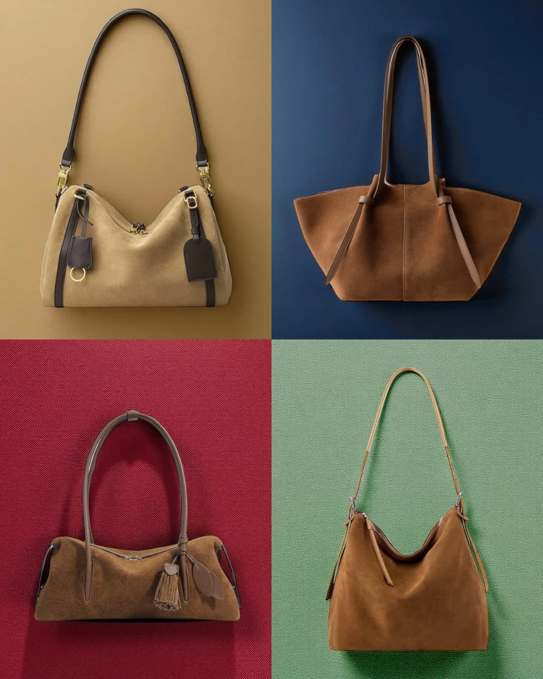 牛革スウェードバッグの4つのピックアップ画像|LUVILIA