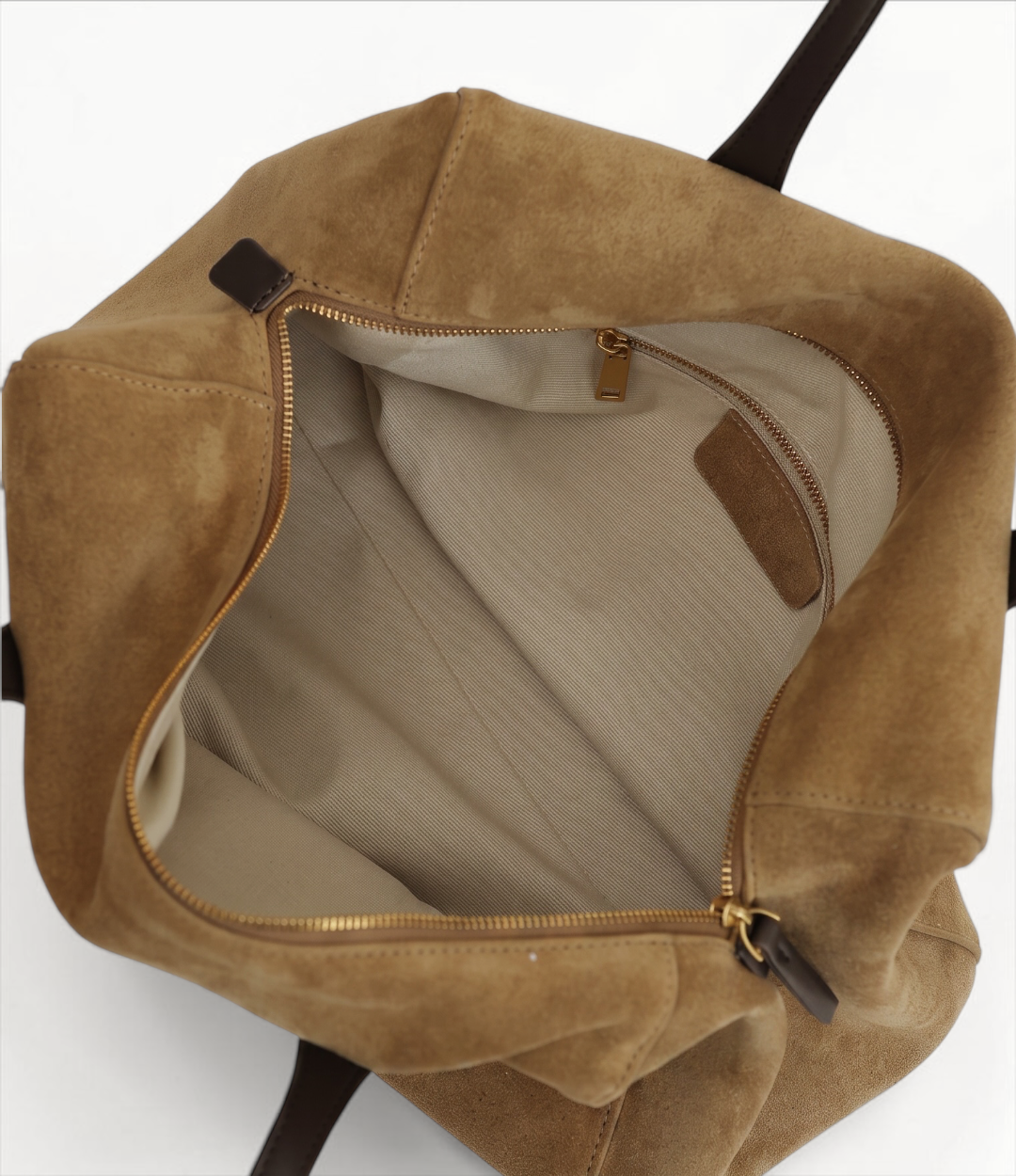 627牛革スウェードバッグ BROWN