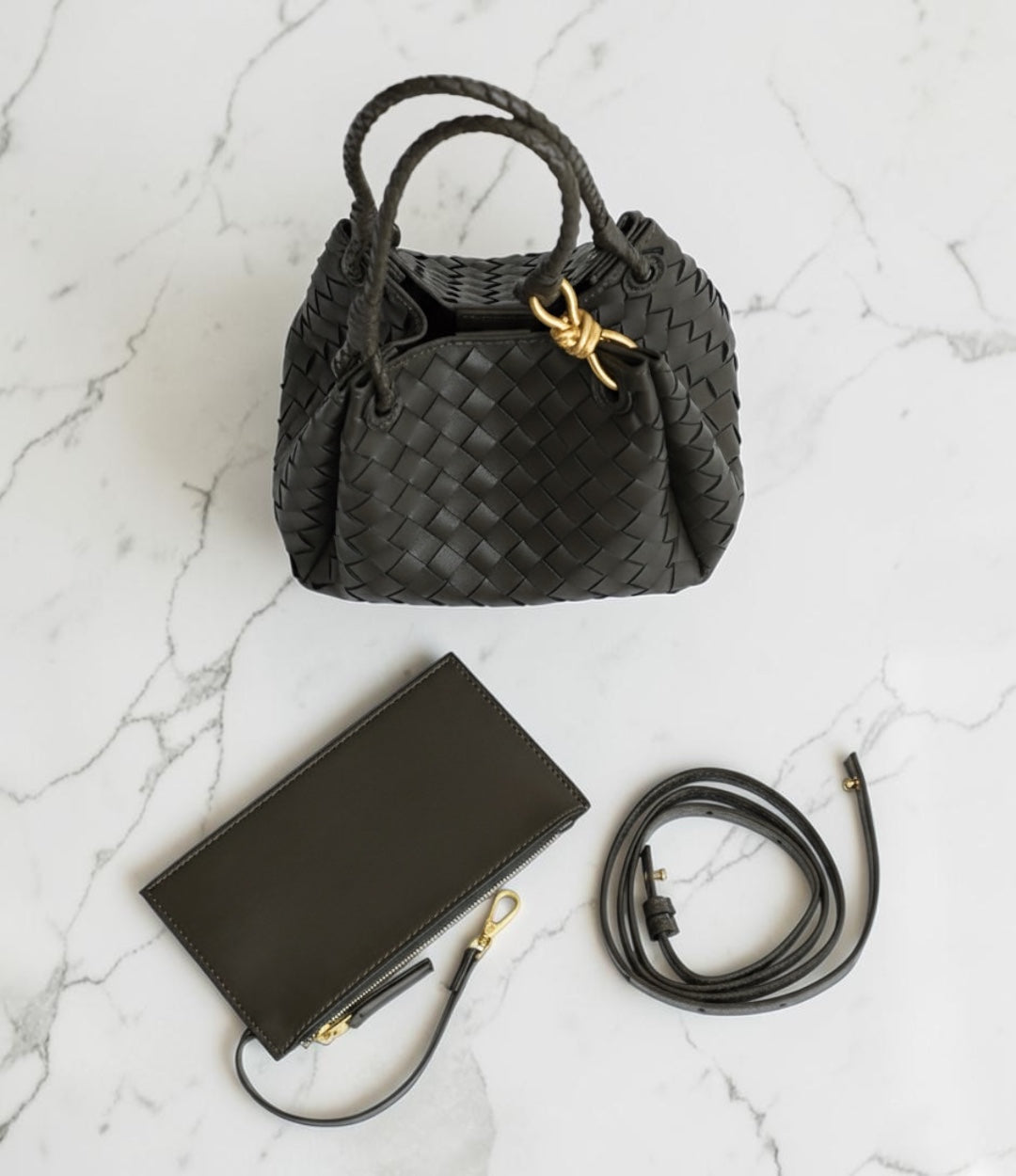 本革編み込みミルトート 軽量で普段使いしやすいイントレチャートバッグ　| LUVILIA ルビリア