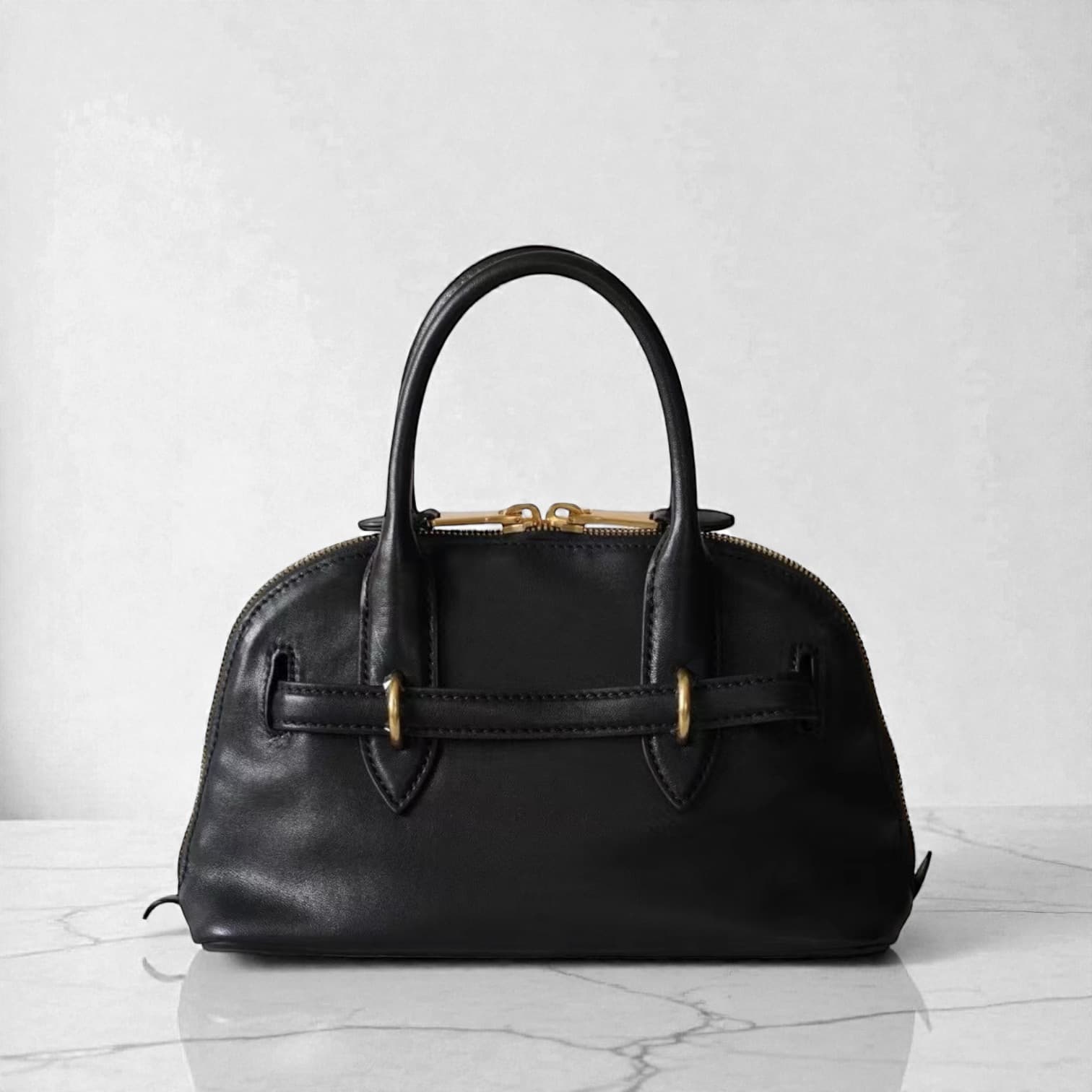 588 牛革クラシックボウリングバッグ