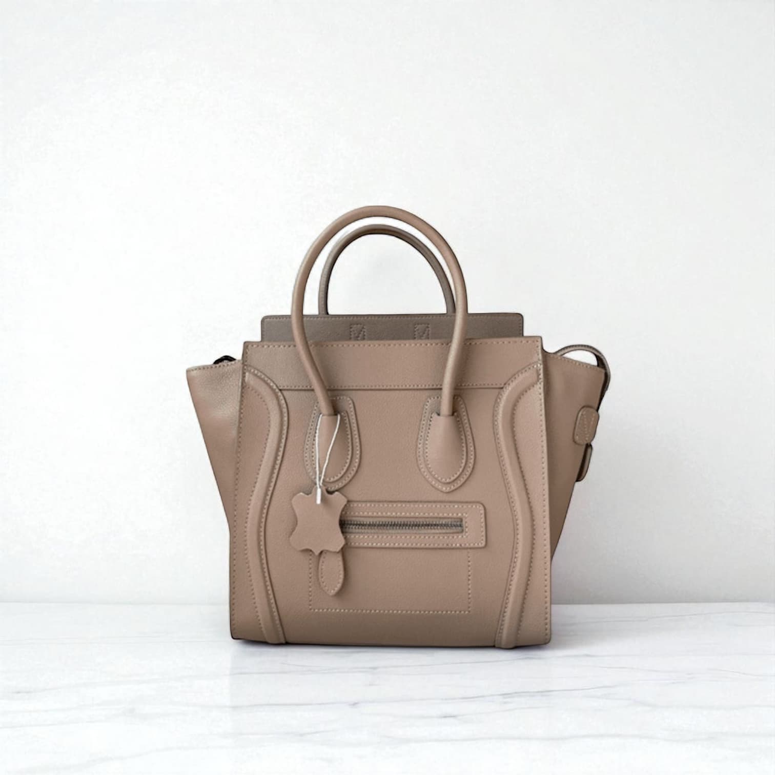 064 本革RGバッグ ベージュ / フォーマルにも合う本革ラゲージバッグ　ルビリア