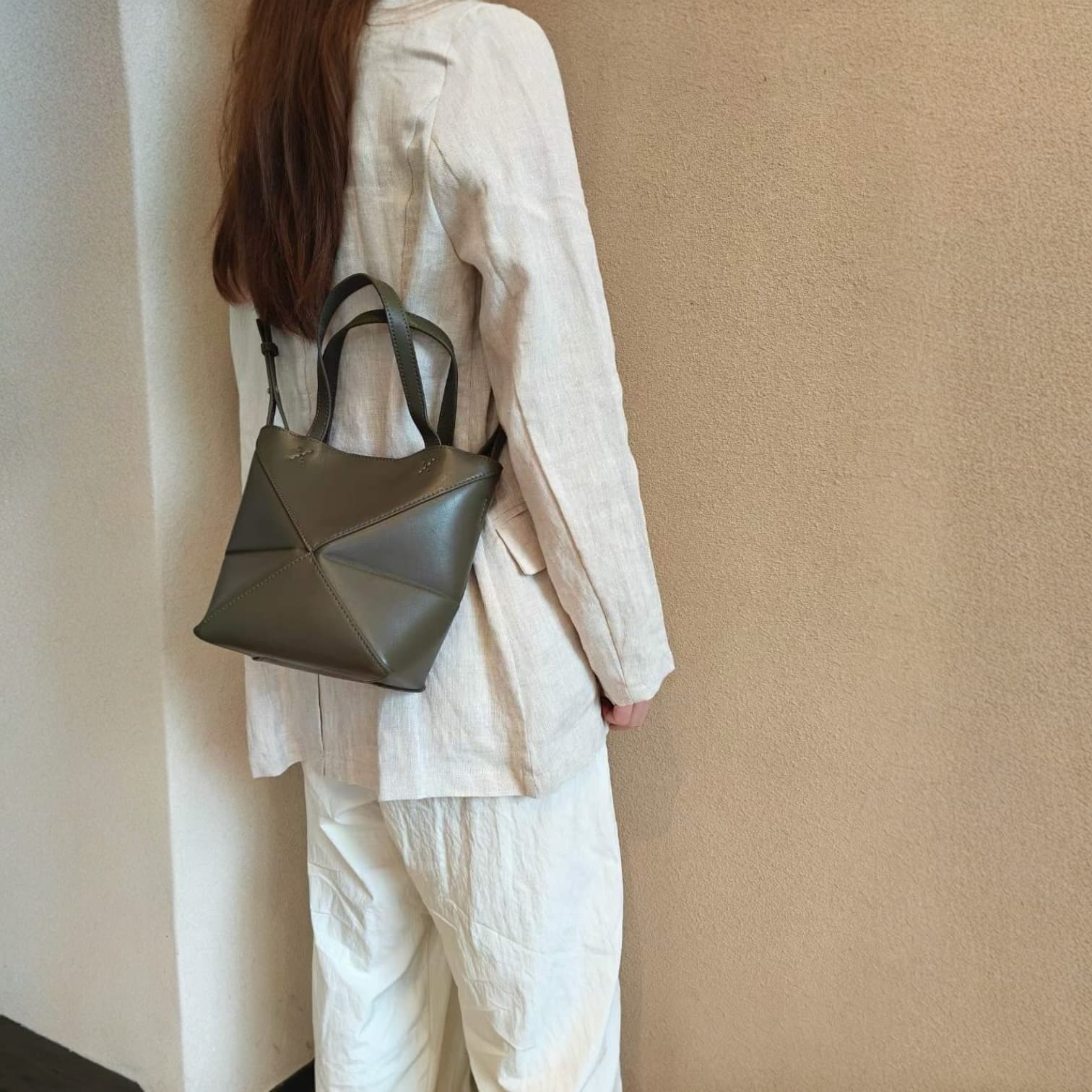 412 本革パズルトートS ブラウン 軽量0.3kg 折りたたみ可能ミニトート  ルビリア