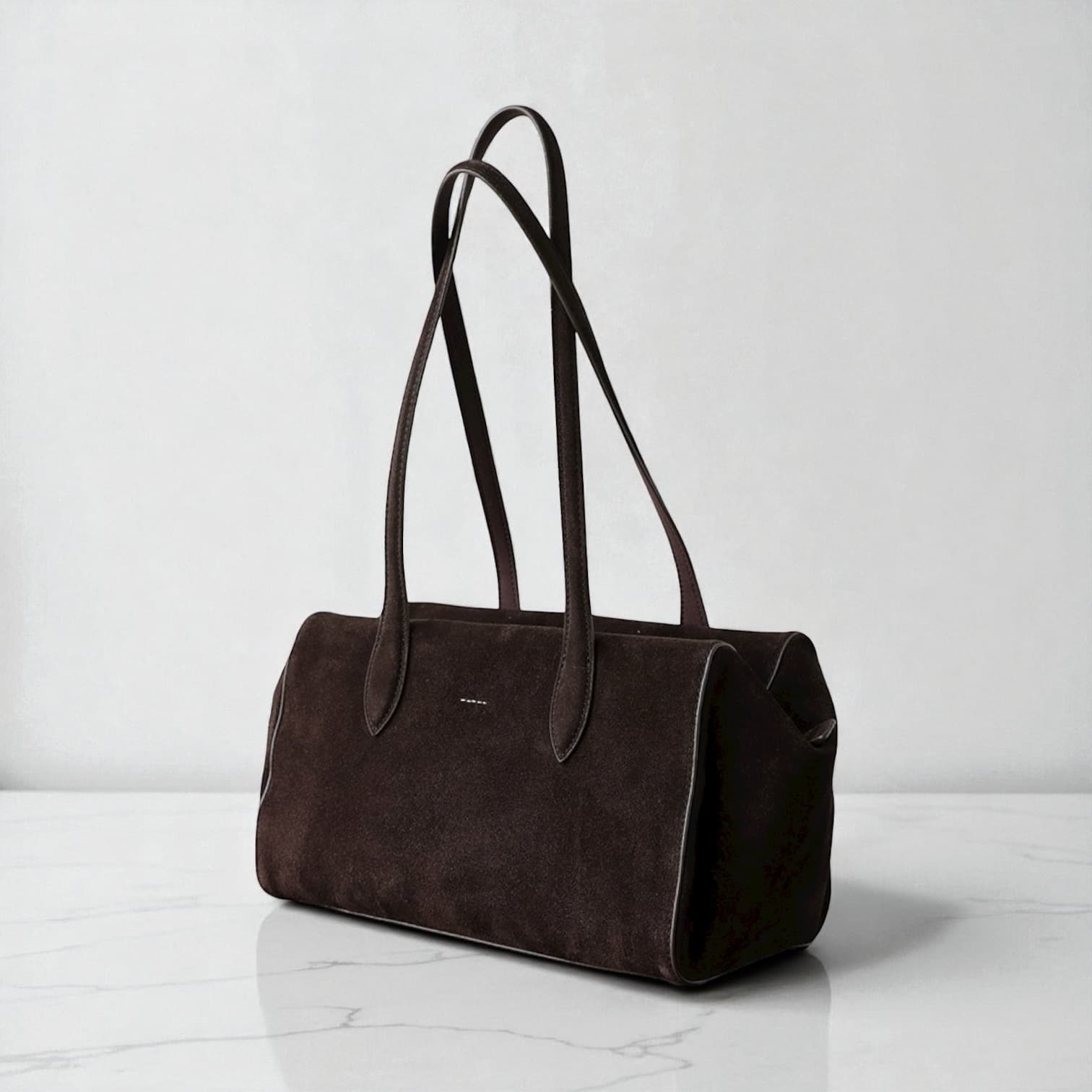 528 牛革スウェードソフトボストンバッグ