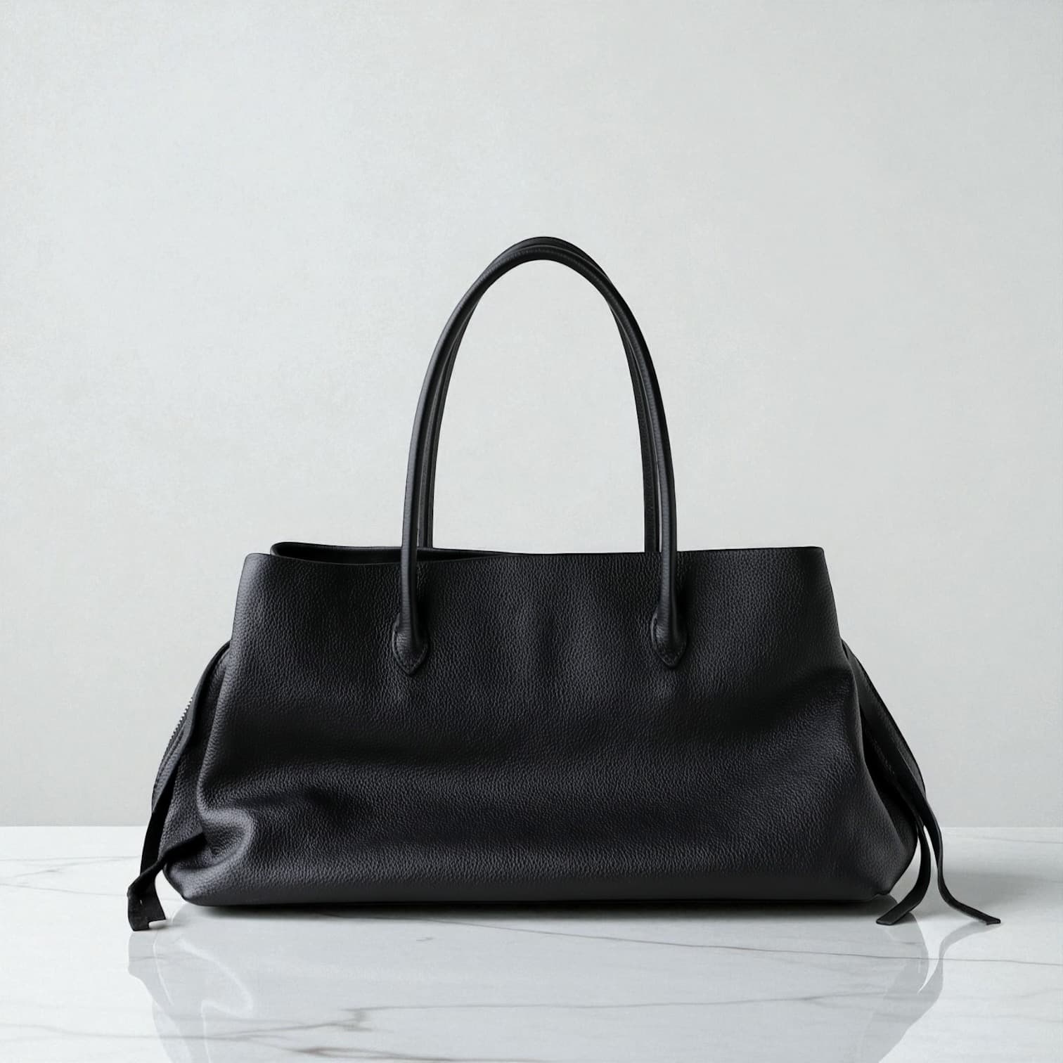 531 本革BLNトートバッグ　ブラック｜A4対応大容量トート　ルビリア