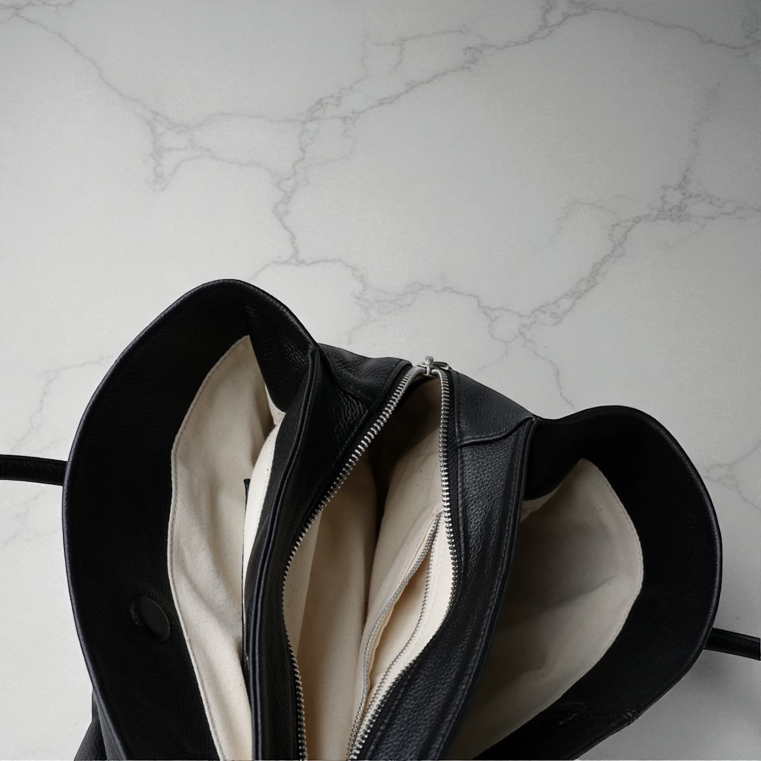 531 本革BLNトートバッグ　ブラック｜A4対応大容量トート　ルビリア