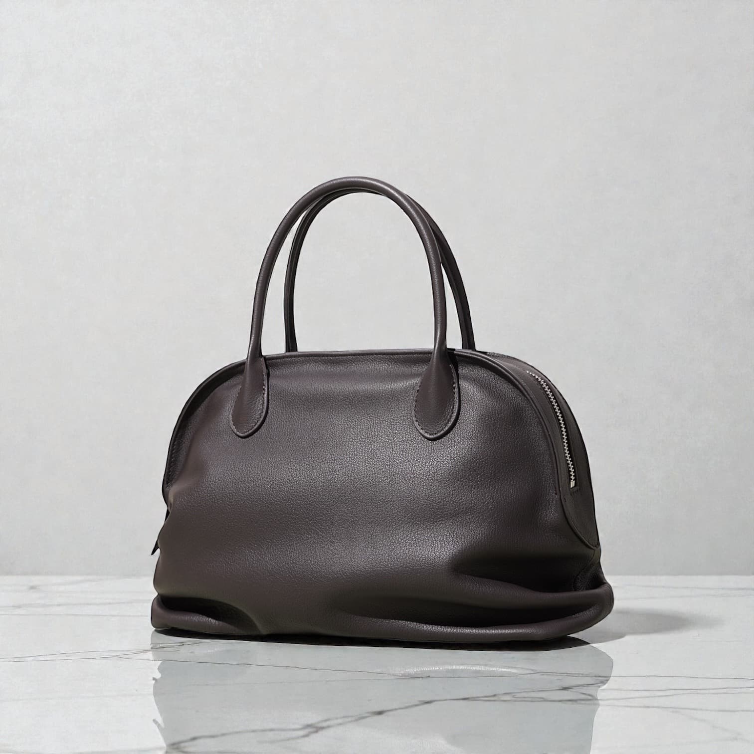 466 本革RZナチュラルバッグ ブラウン A4対応 通勤バッグ　ルビリア