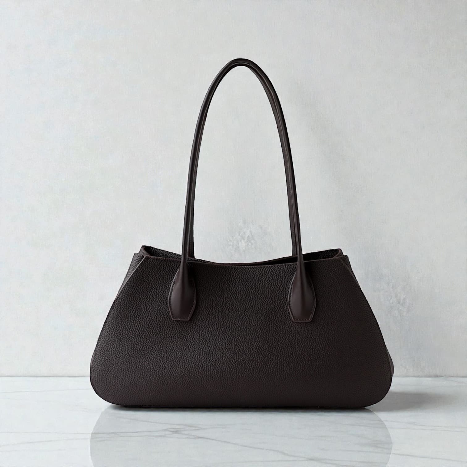 546 本革LHセレモニーバッグ ブラウン｜卒入学・冠婚葬祭などフォーマルなシーンに上品対応　ルビリア