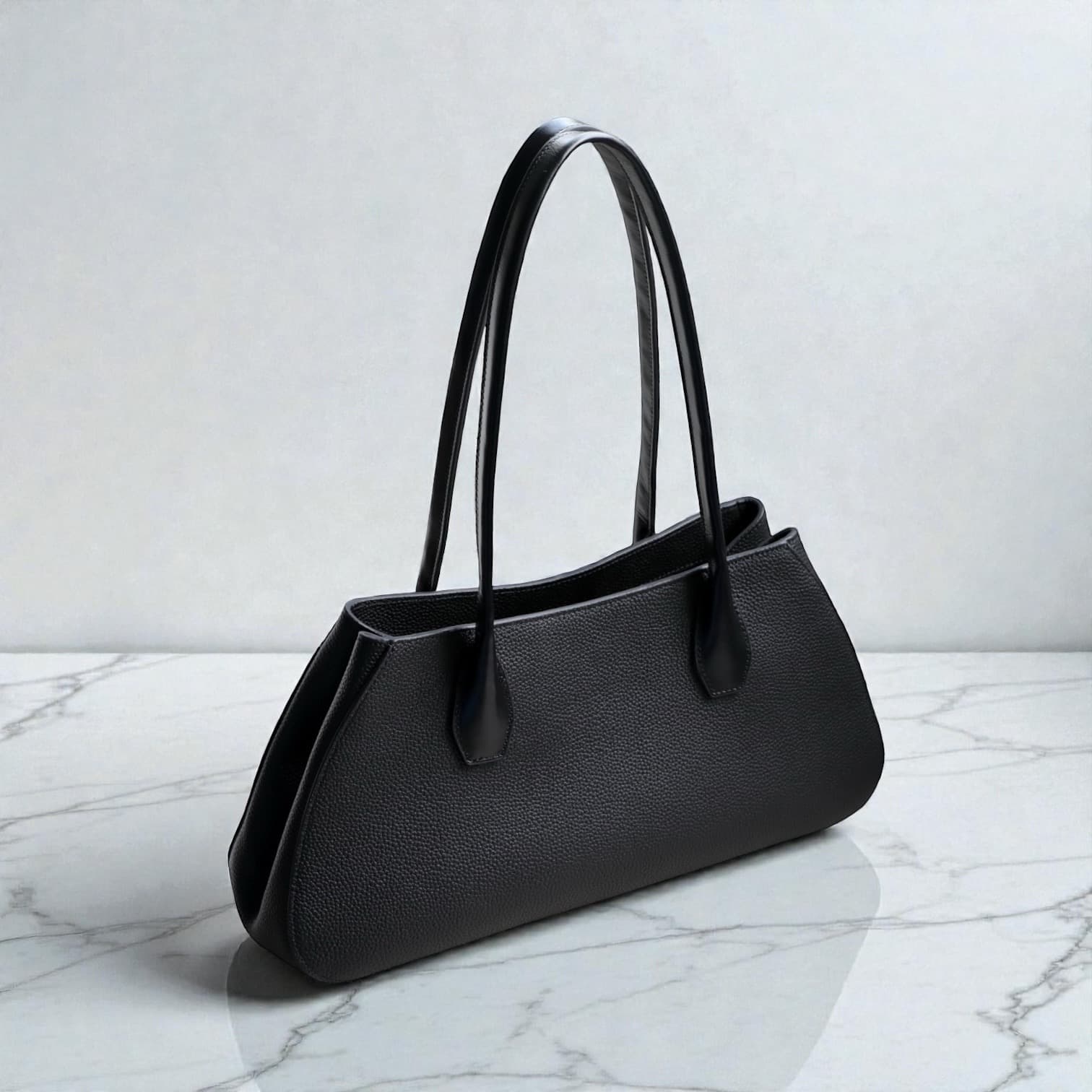 546 本革LHセレモニーバッグ ブラック｜卒入学・冠婚葬祭などフォーマルなシーンに上品対応　ルビリア