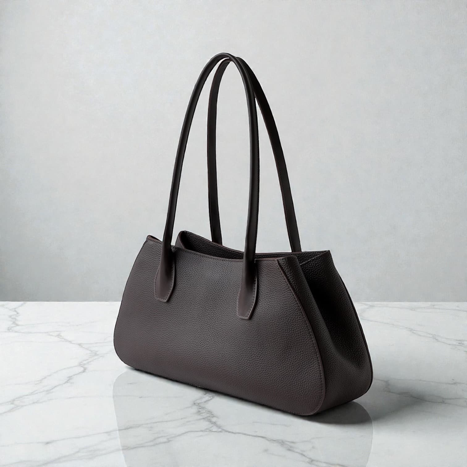 546 本革LHセレモニーバッグ ブラウン｜卒入学・冠婚葬祭などフォーマルなシーンに上品対応　ルビリア