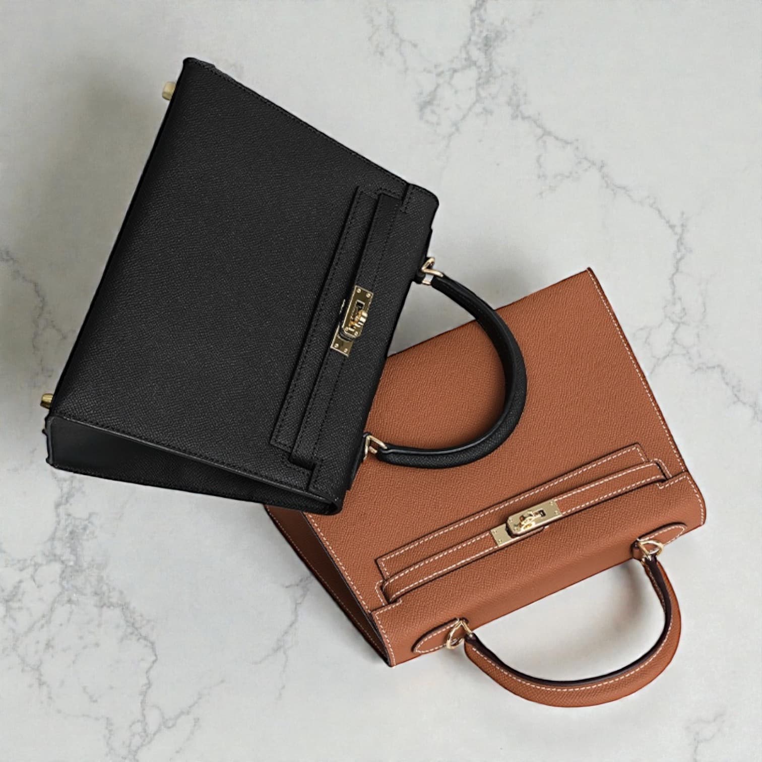 562本革FBフラップバッグ BLACK・BROWN｜軽量0.5kgの上品セレモニーバッグ　卒園式・卒業式・入園式・入学式にもぴったり　ルビリア