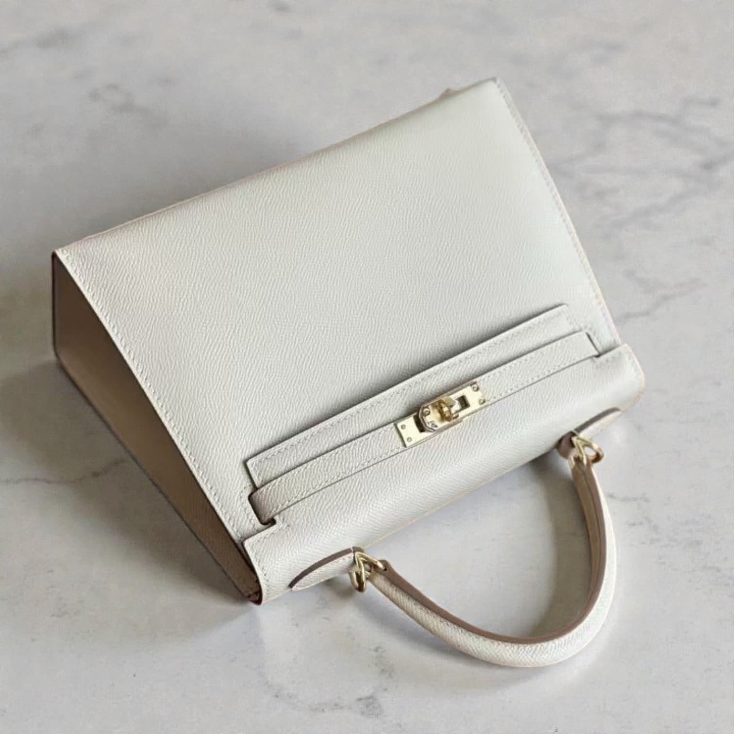 562本革FBフラップバッグ WHITE｜軽量0.5kgの上品セレモニーバッグ　卒園式・卒業式・入園式・入学式にもぴったり　ルビリア