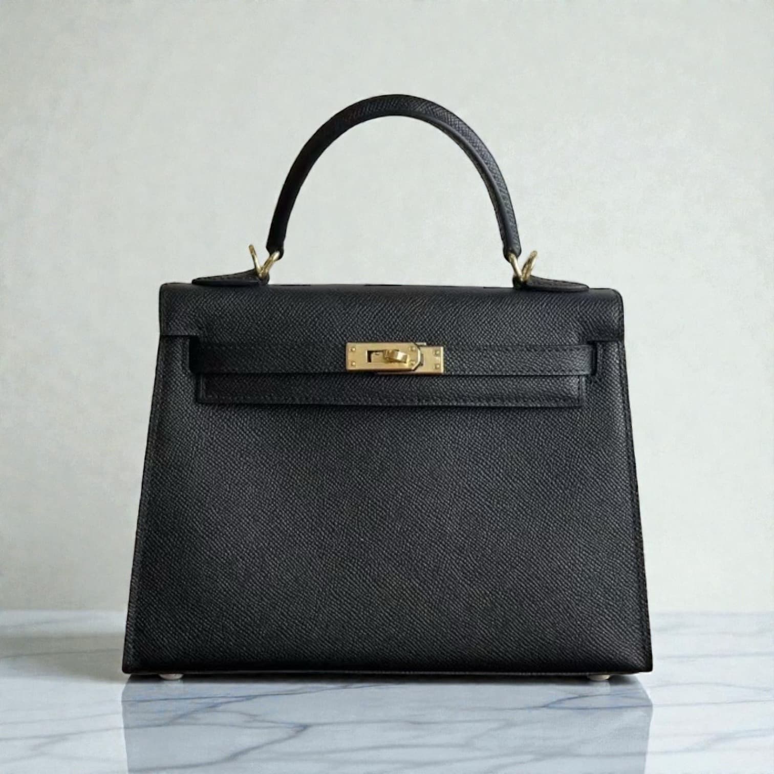 562本革FBフラップバッグ BLACK｜軽量0.5kgの上品セレモニーバッグ　卒園式・卒業式・入園式・入学式にもぴったり　ルビリア