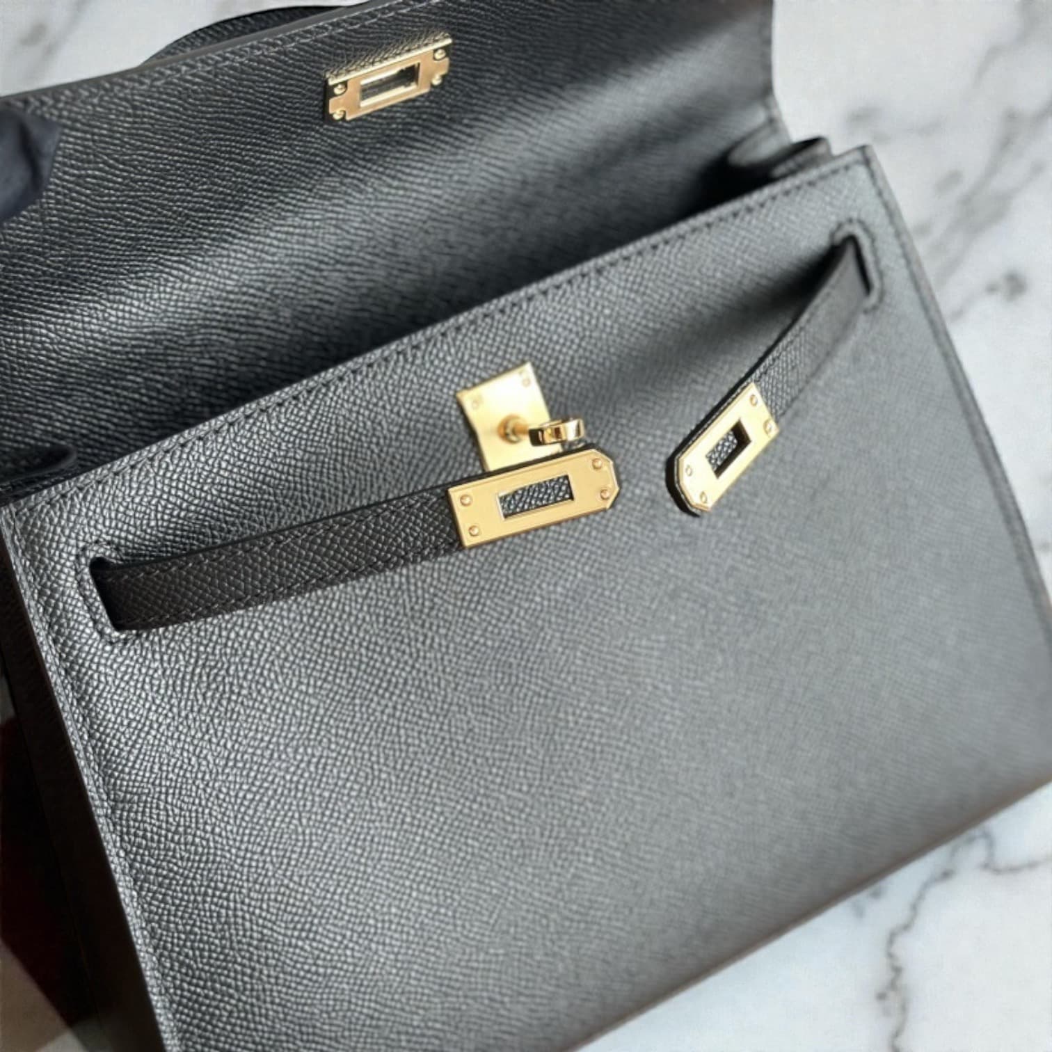 562本革FBフラップバッグ BLACK｜軽量0.5kgの上品セレモニーバッグ　卒園式・卒業式・入園式・入学式にもぴったり　ルビリア