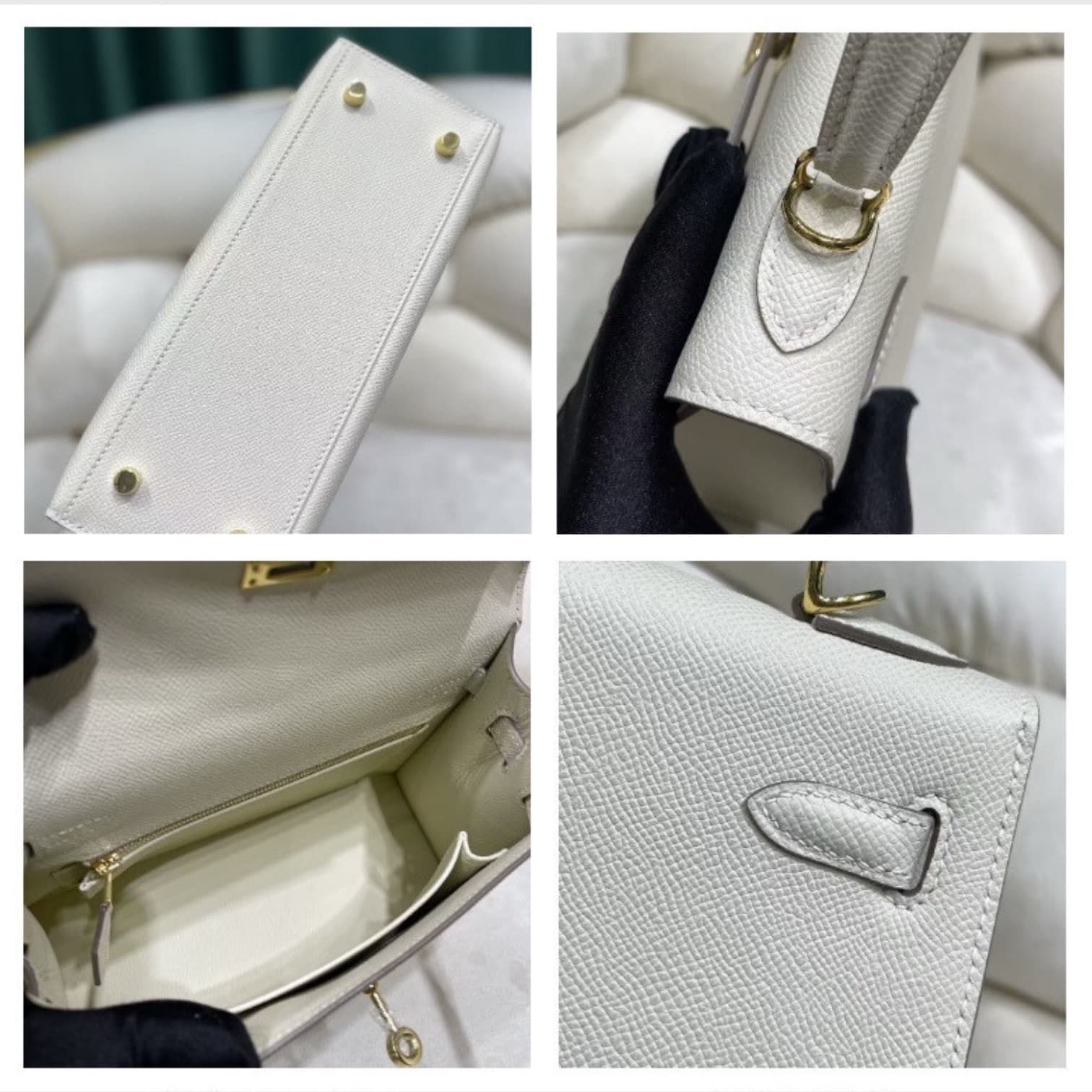 562本革FBフラップバッグ WHITE｜軽量0.5kgの上品セレモニーバッグ　卒園式・卒業式・入園式・入学式にもぴったり　ルビリア