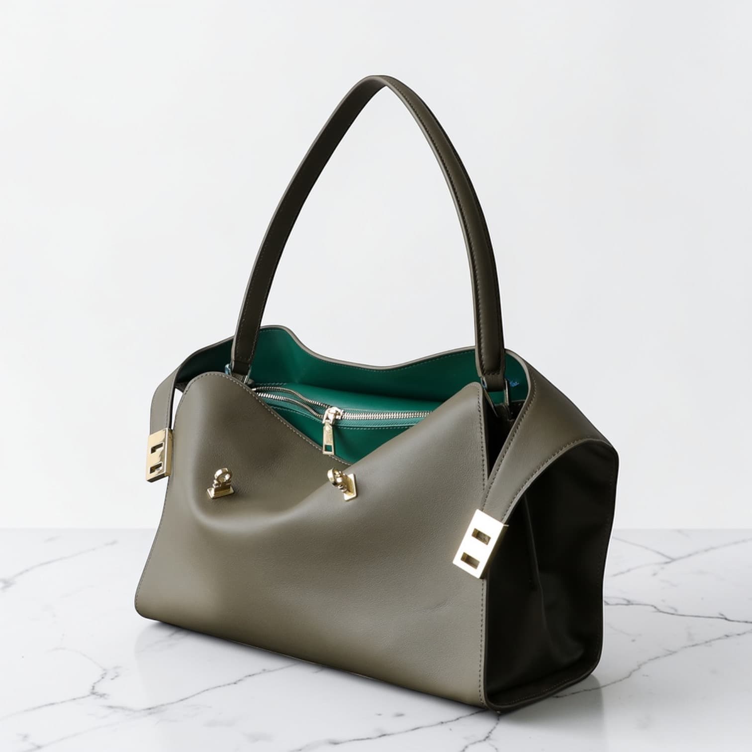 569 牛革TOPハンドルハグバッグ