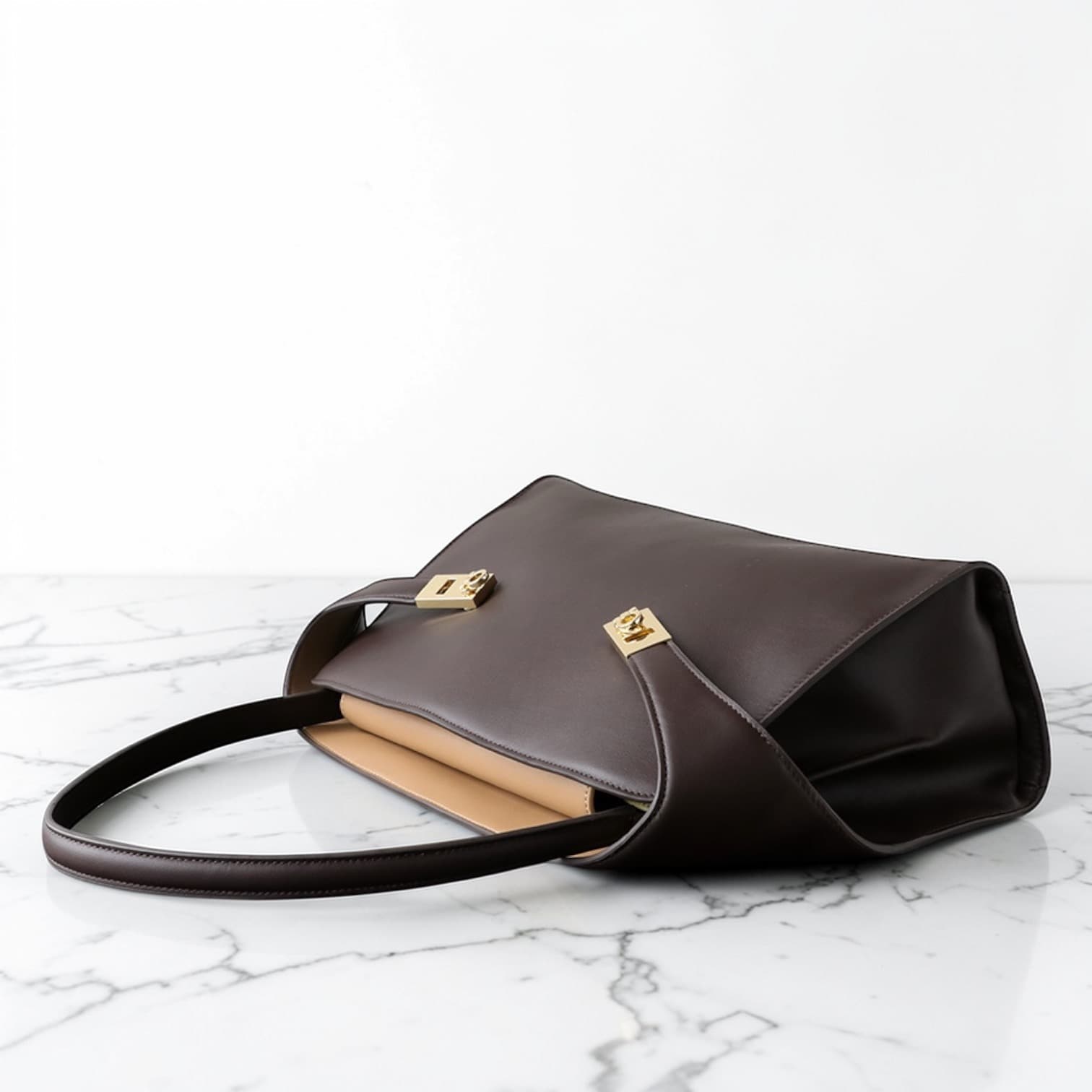 569 牛革TOPハンドルハグバッグ