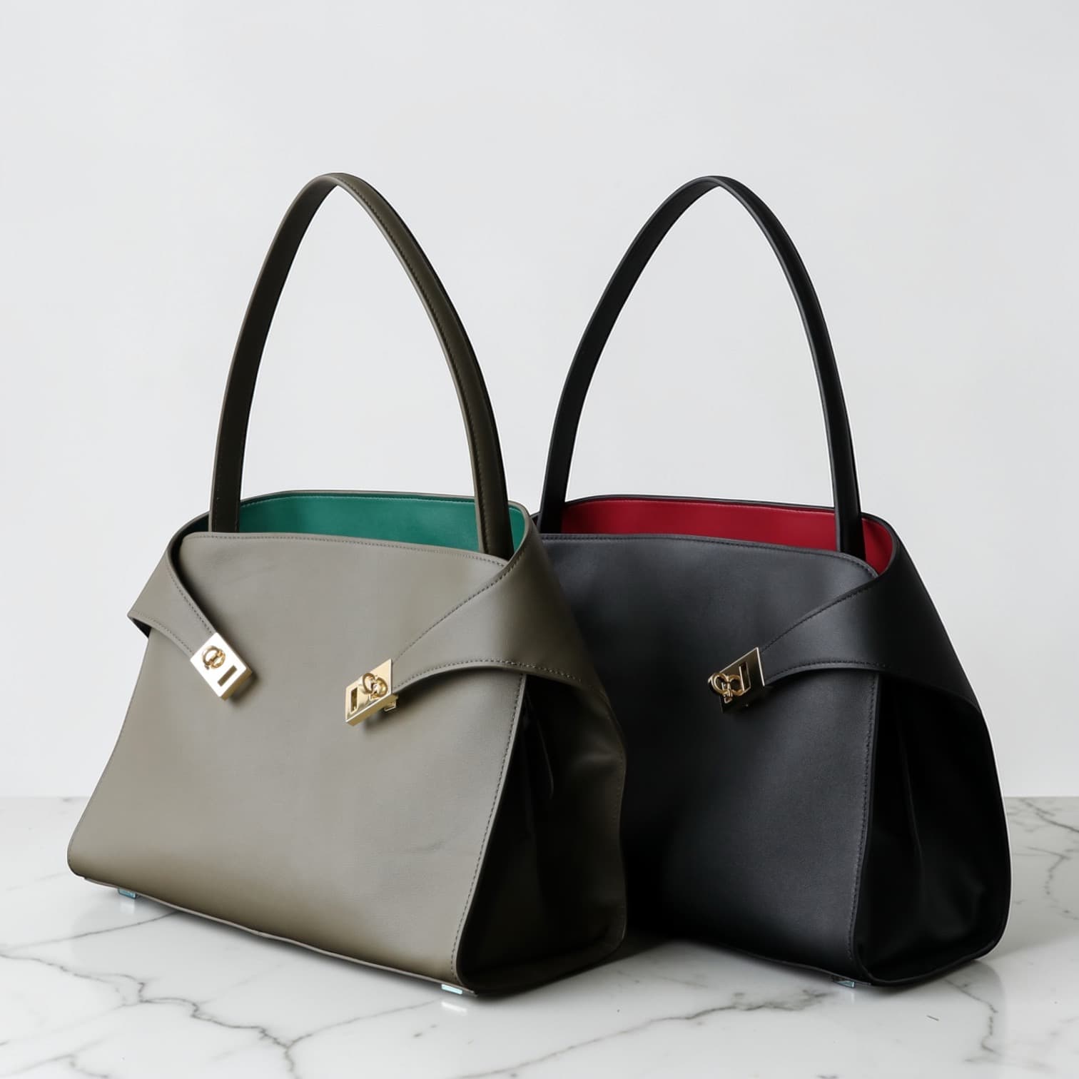 569 牛革TOPハンドルハグバッグ