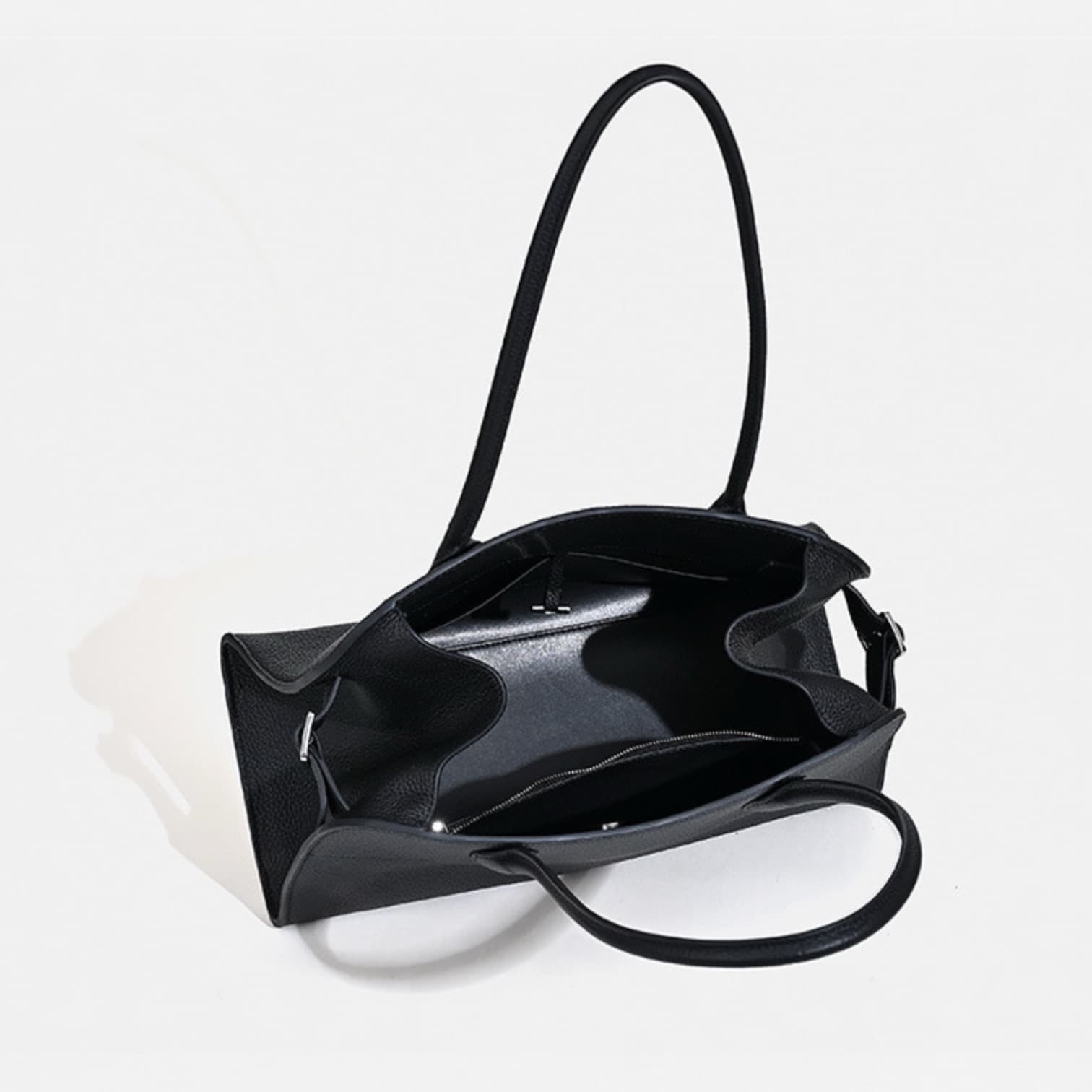 587 牛革E/Wロングハンドルバッグ