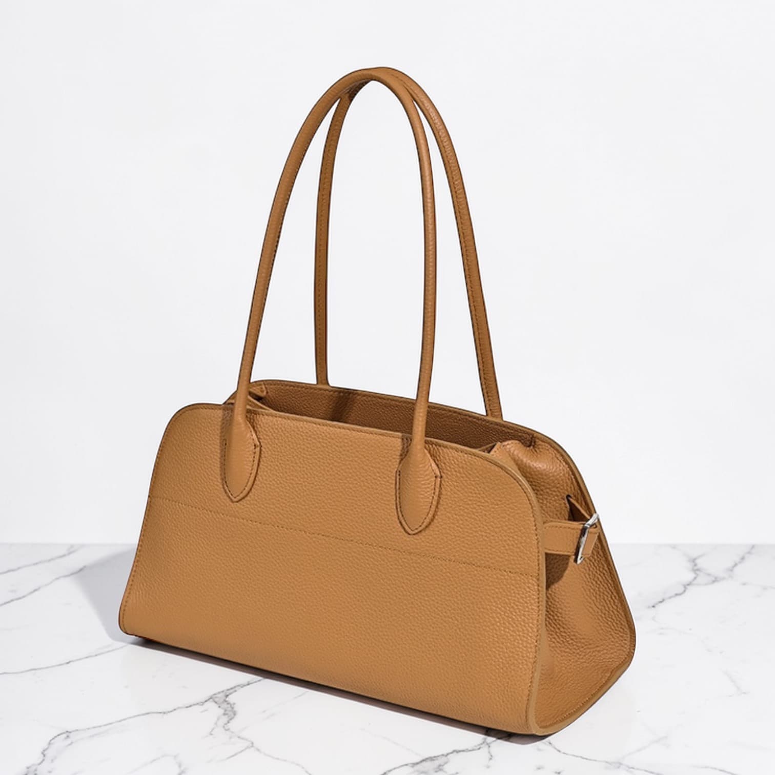 587 牛革E/Wロングハンドルバッグ