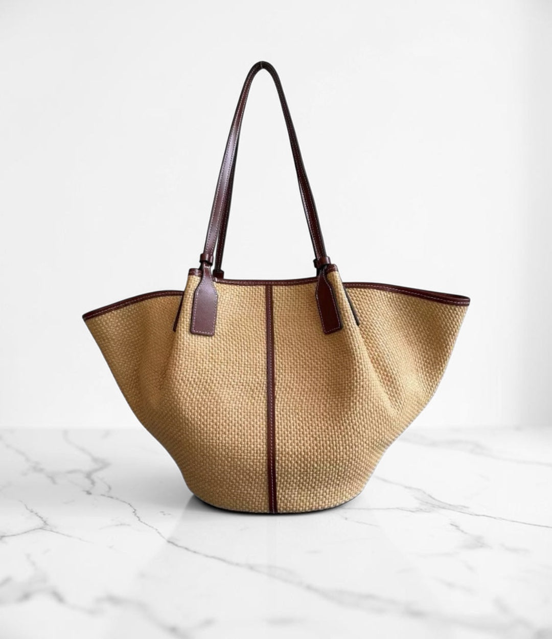 599牛革コンビラージカゴトート