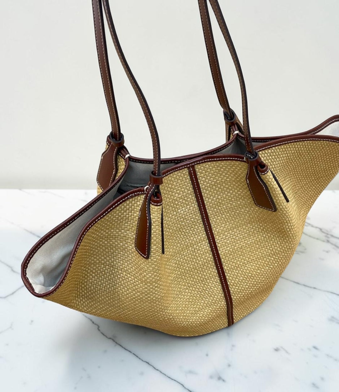 599牛革コンビラージカゴトート