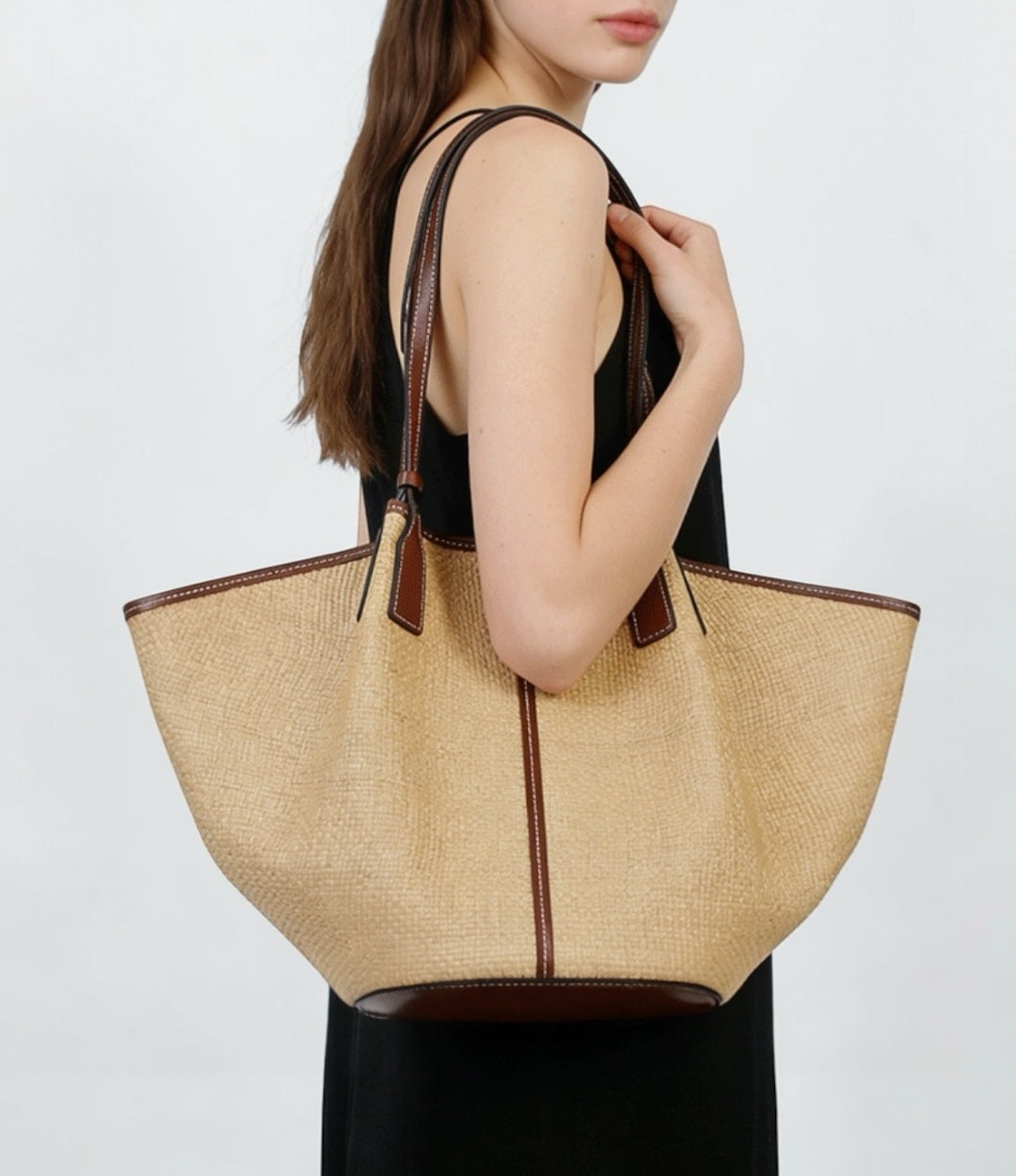 599牛革コンビラージカゴトート