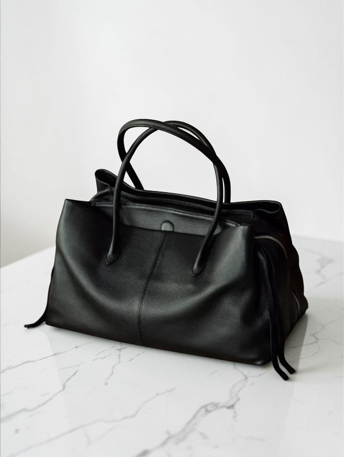 牛革ボウリングバッグ | 2026年春夏トレンドバッグ|BLACK